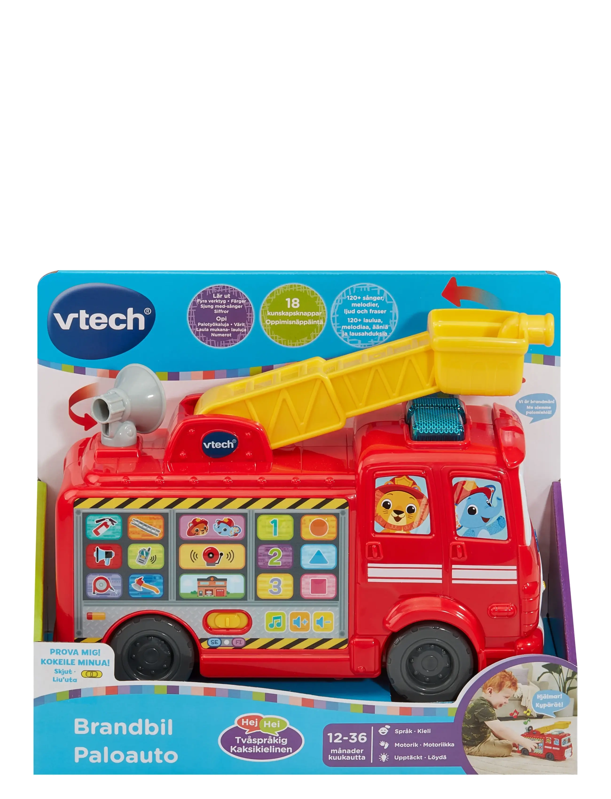 Vtech Rescue Buddies Fire Engine Se/Fi, Børn, Interactive Legetøj, Rød, Str: ONE SIZE