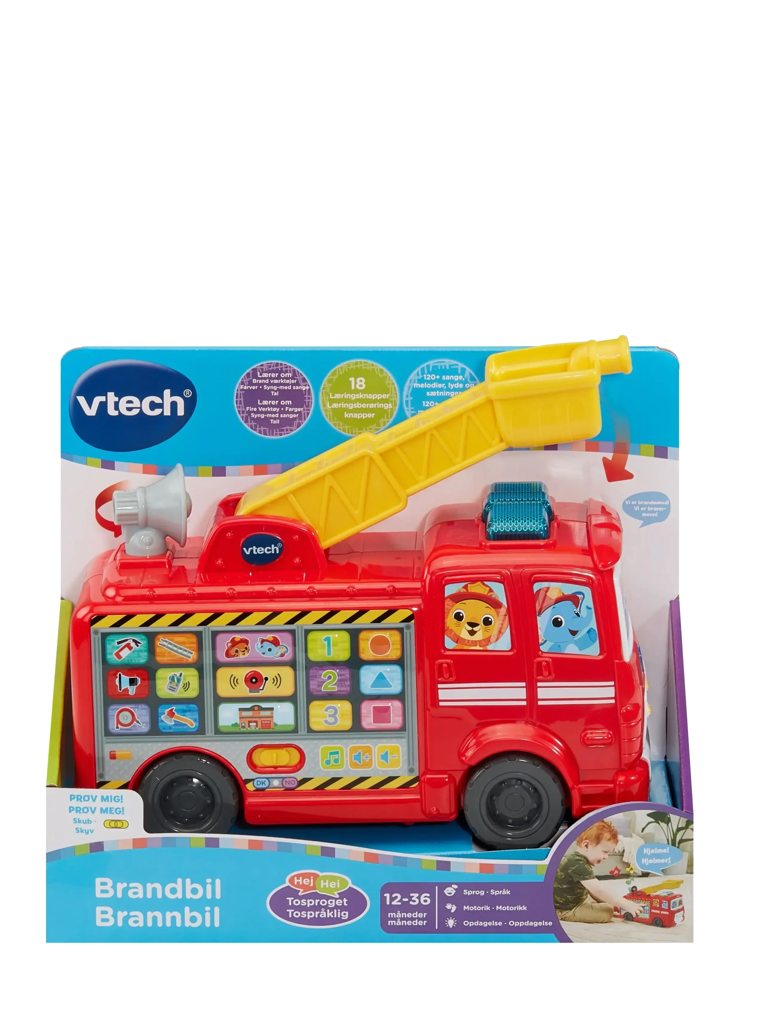 Vtech Rescue Buddies Fire Engine Dk/No, Børn, Interactive Legetøj, Rød, Str: ONE SIZE
