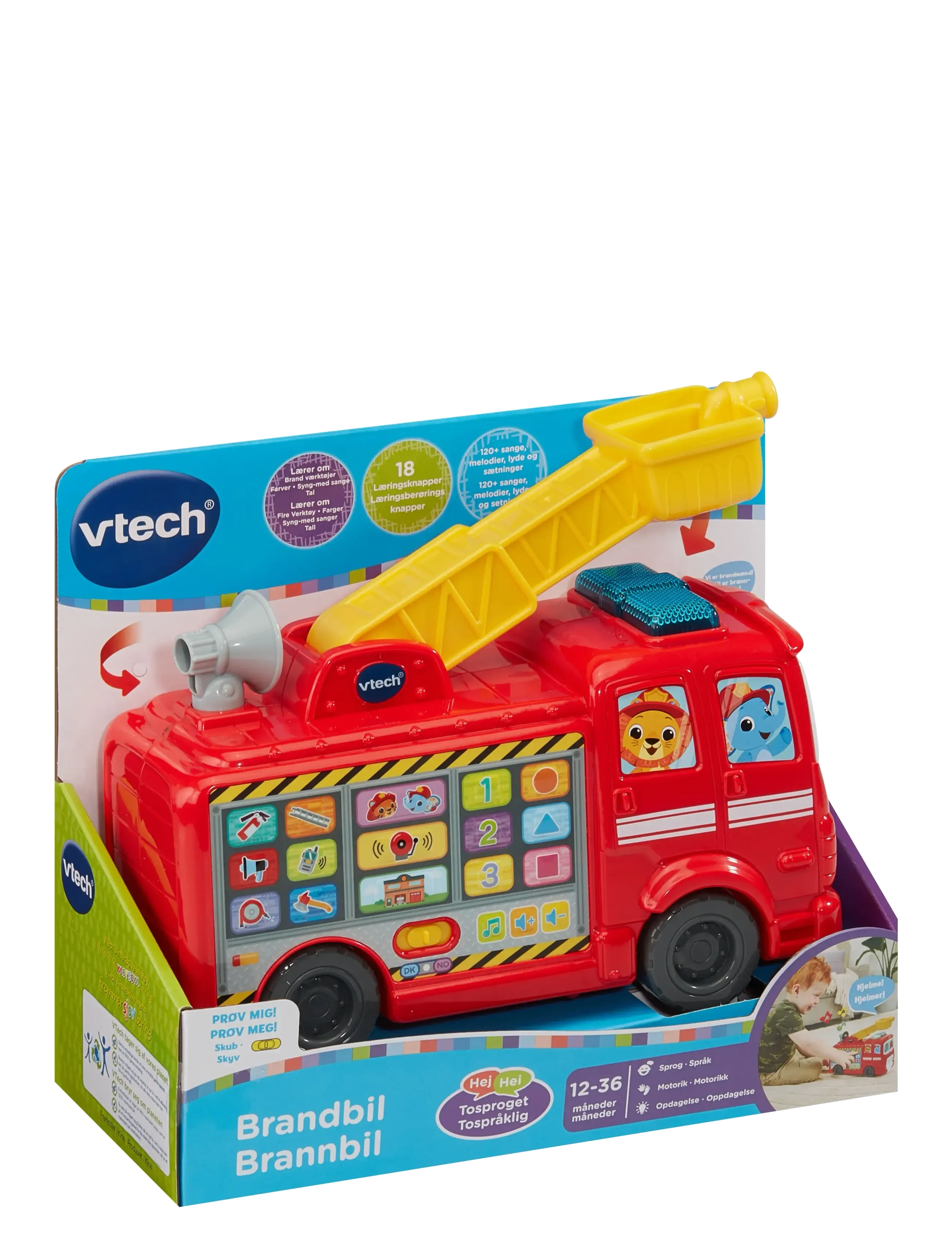 Vtech - Vtech Rescue Buddies Fire Engine DK/NO - interaktiva leksaker - muti - 2