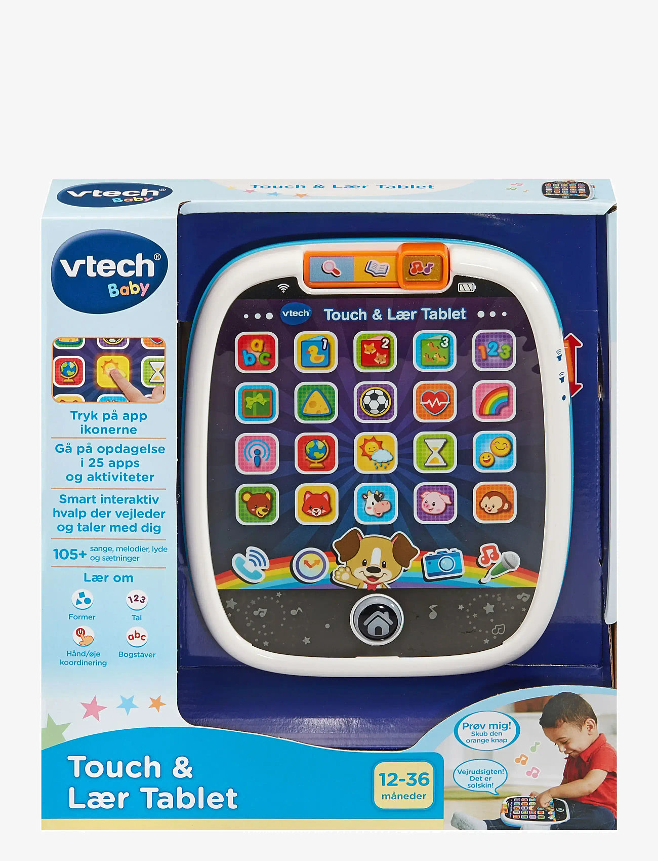 Vtech - Vtech Touch & Teach Tablet DK - interaktivt legetøj - multi - 1