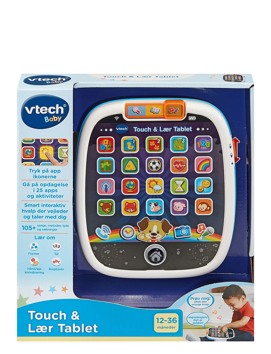 Vtech - Vtech Touch & Teach Tablet DK - interaktiva leksaker - multi - 1