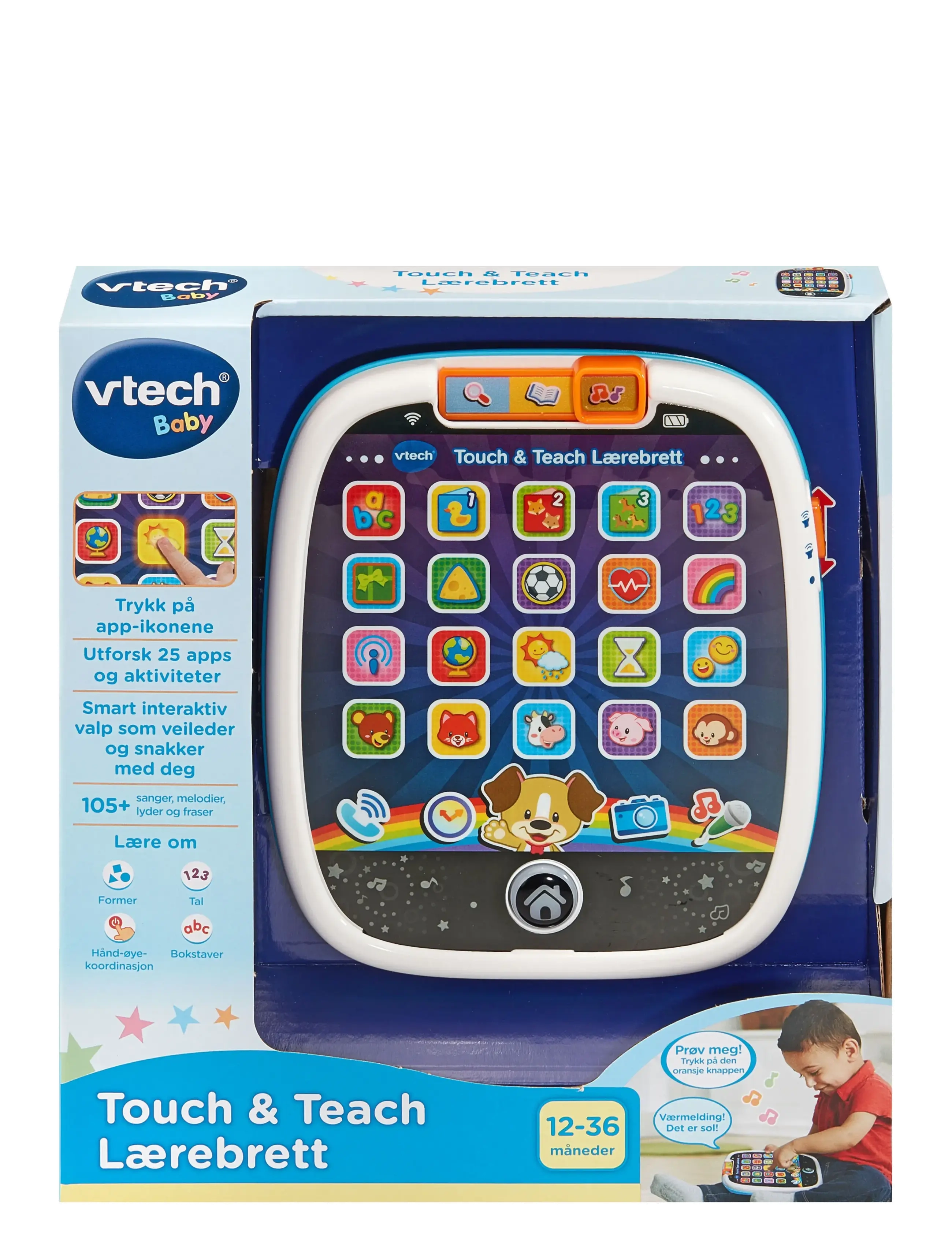 Vtech - Vtech Touch & Teach Tablet NO - interaktivt legetøj - multi - 1