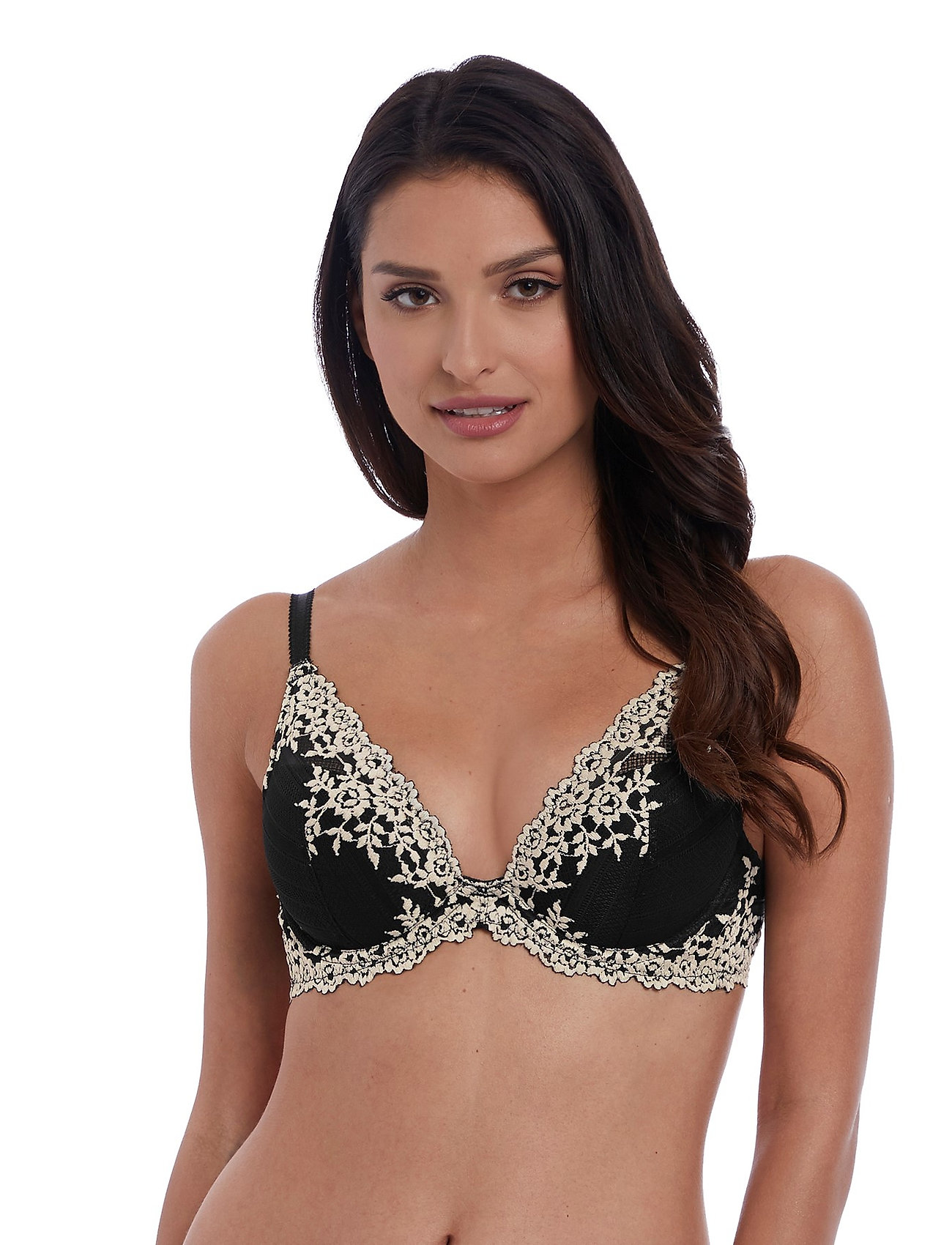 Wacoal Embrace Lace, Kvinder, Blonde Trekant BH, Sort, Str: 70 D