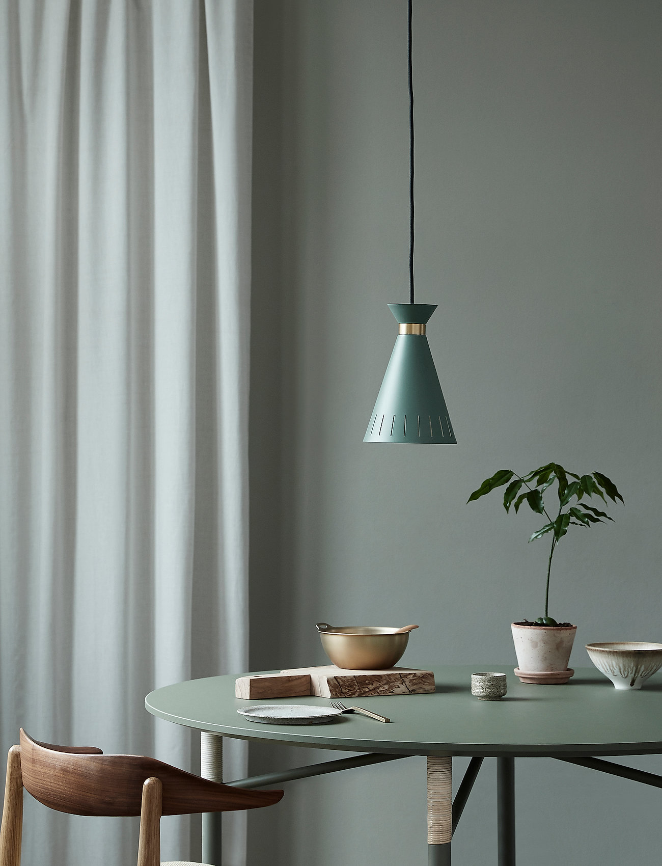 Warm Nordic - Cone pendant - ceiling lights - dusty green - 1