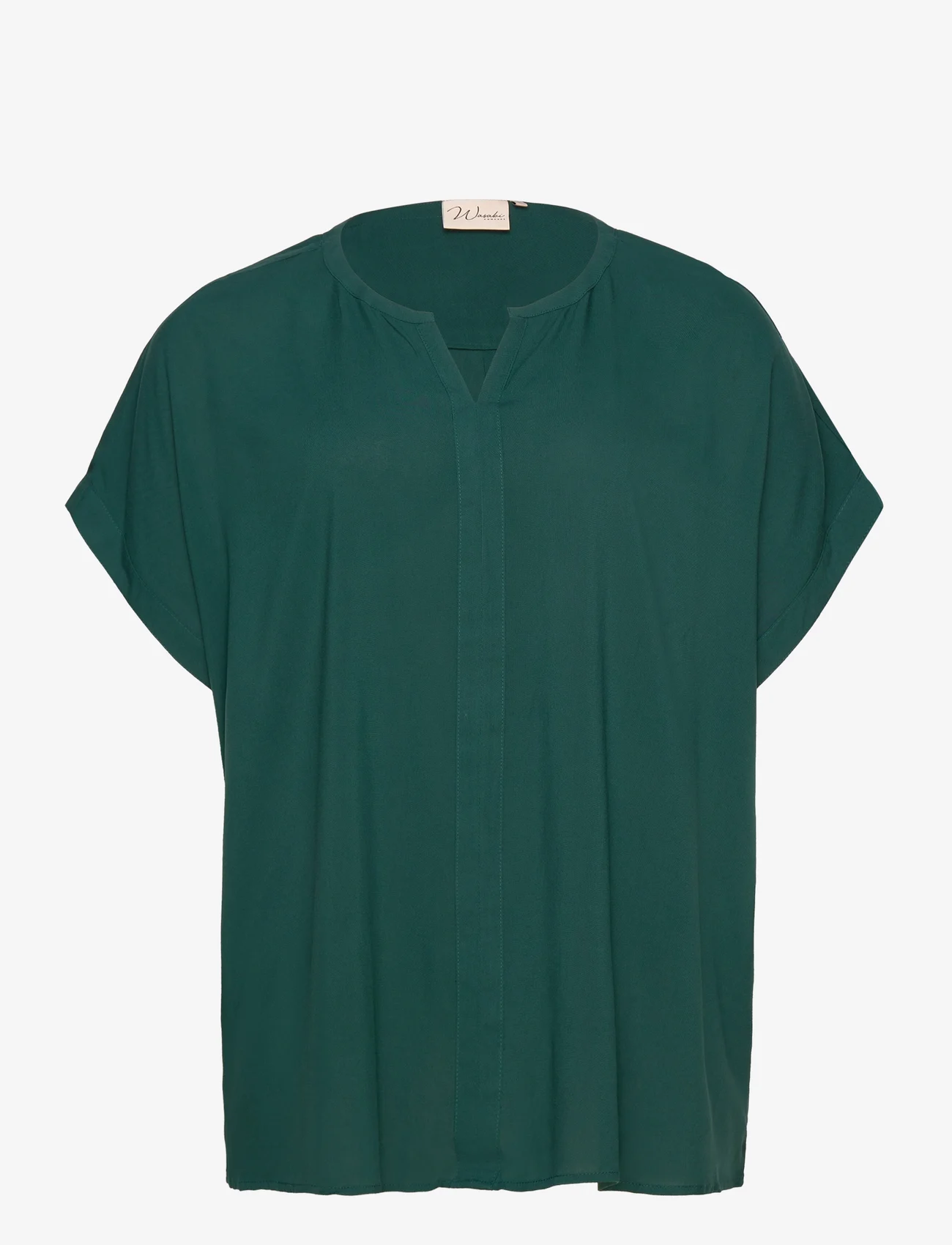 Wasabiconcept - WA-SIA - short-sleeved blouses - shady green - 0