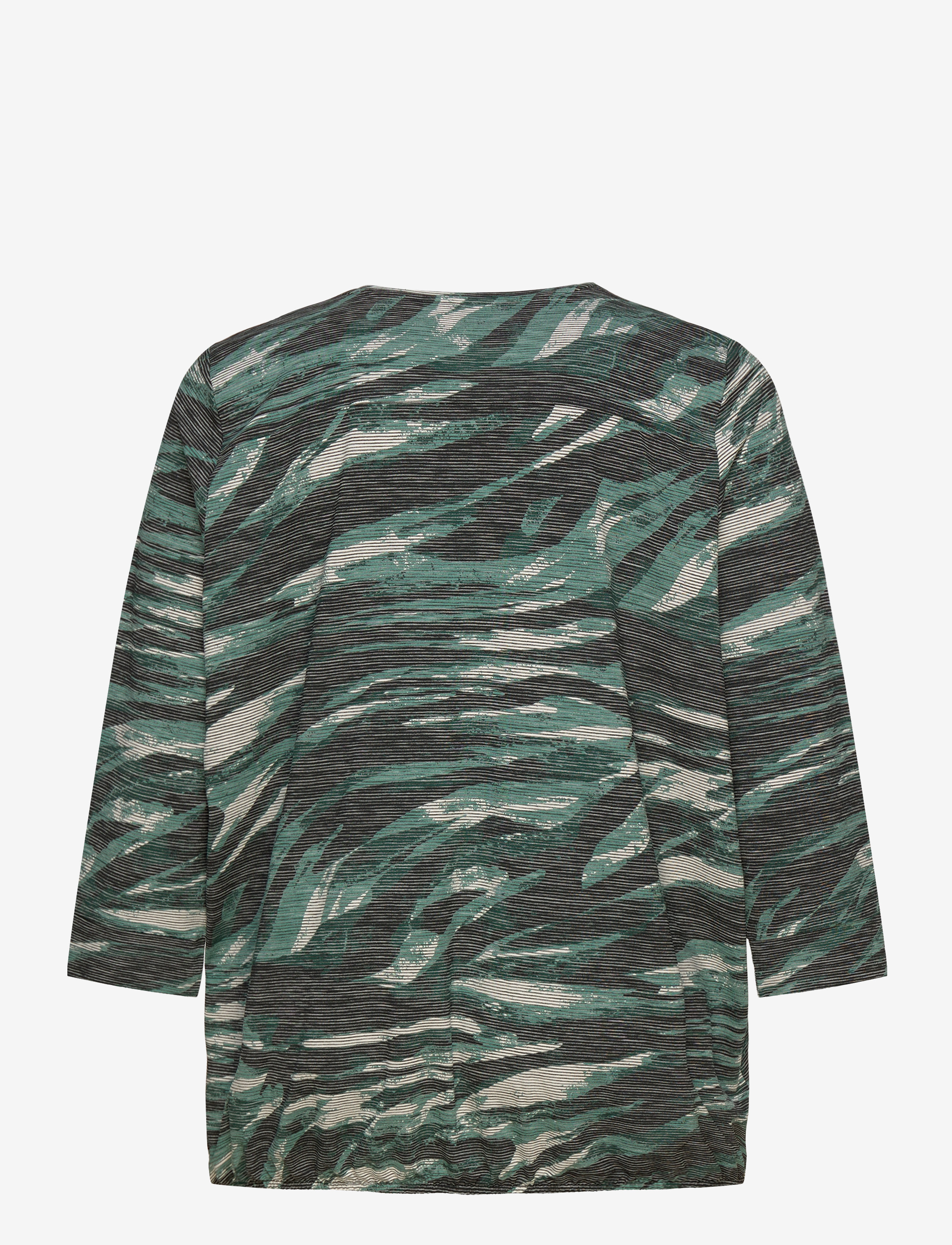 Wasabiconcept - WA-SARINA - langærmede bluser - shady green combi - 3