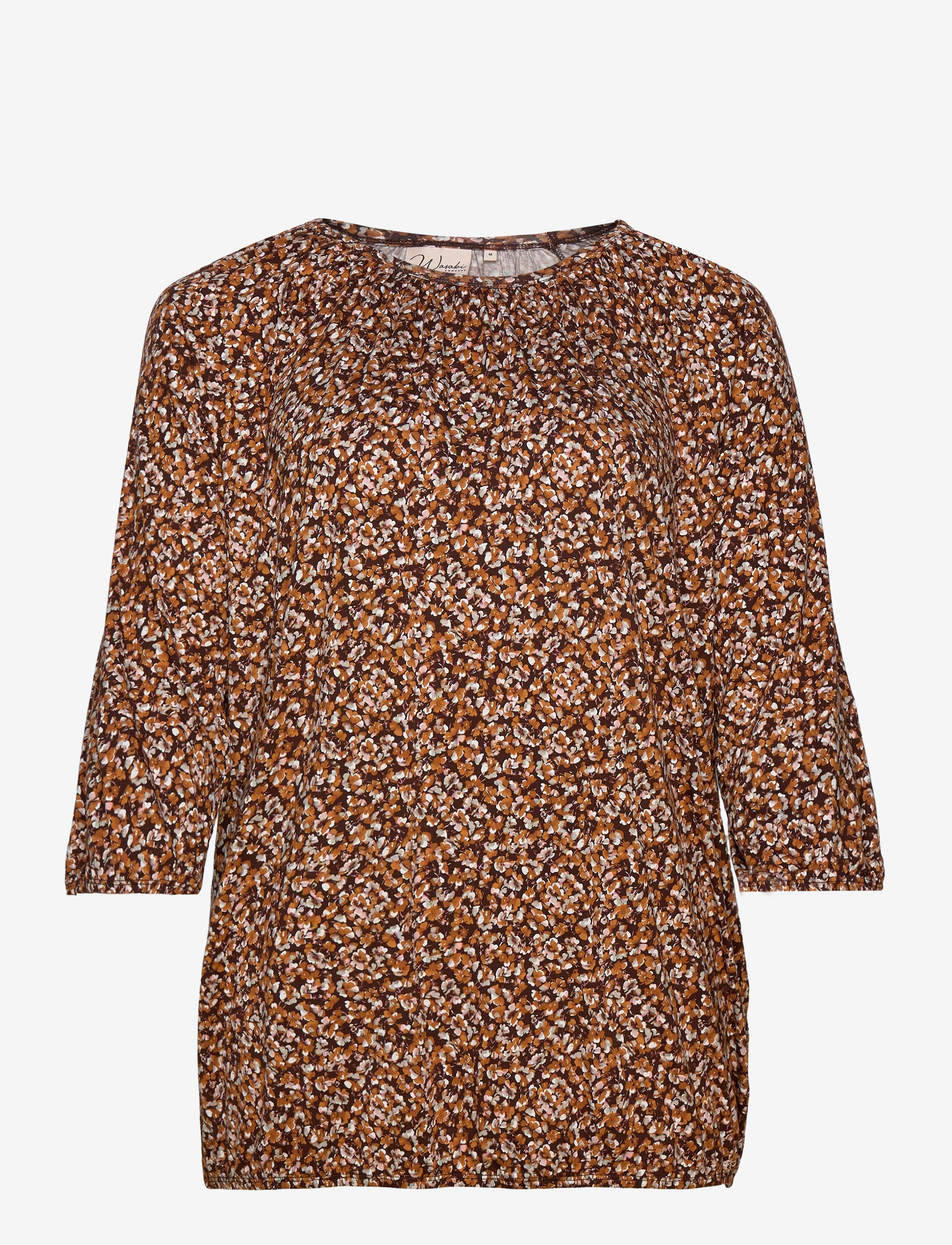 Wasabiconcept - WA-SKYE - langærmede bluser - coffee combi - 1