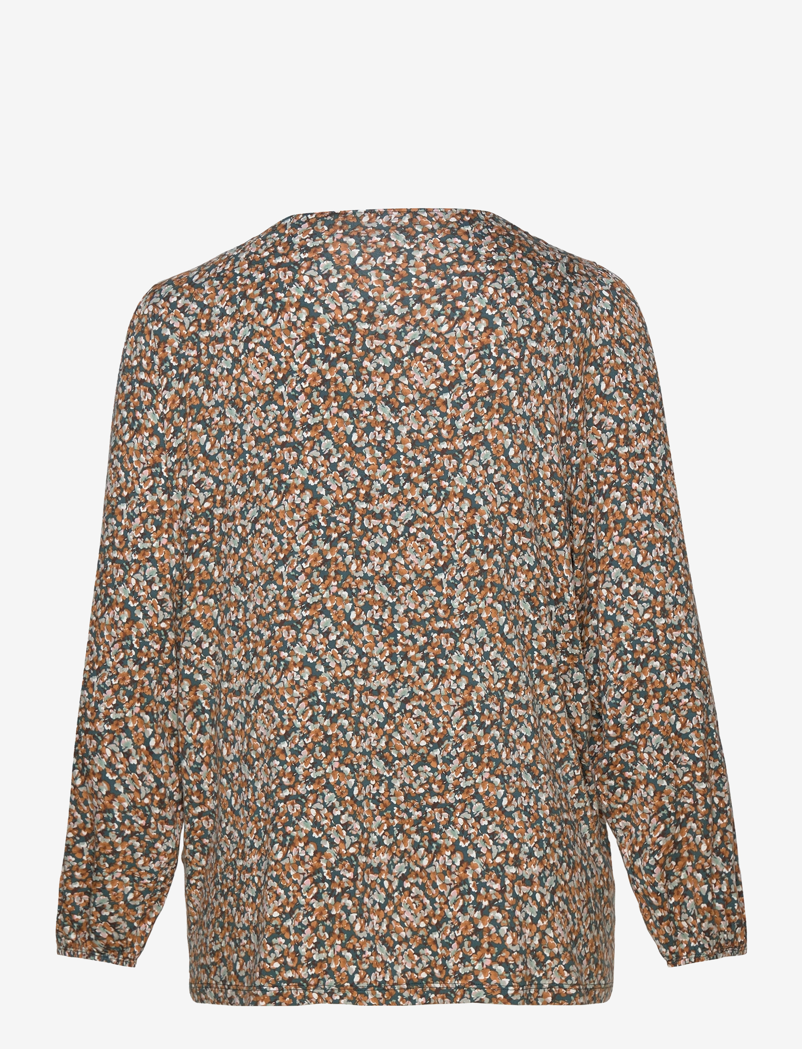 Wasabiconcept - WA-SKYE - long-sleeved blouses - shady green combi - 4