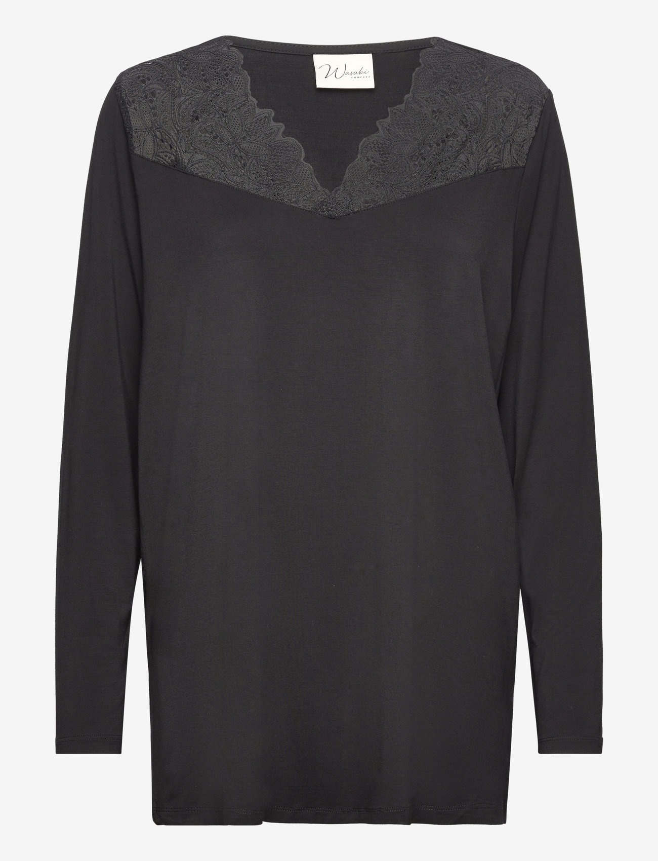 Wasabiconcept - WA-STELLA 9 - pikkade varrukatega pluusid - black - 0