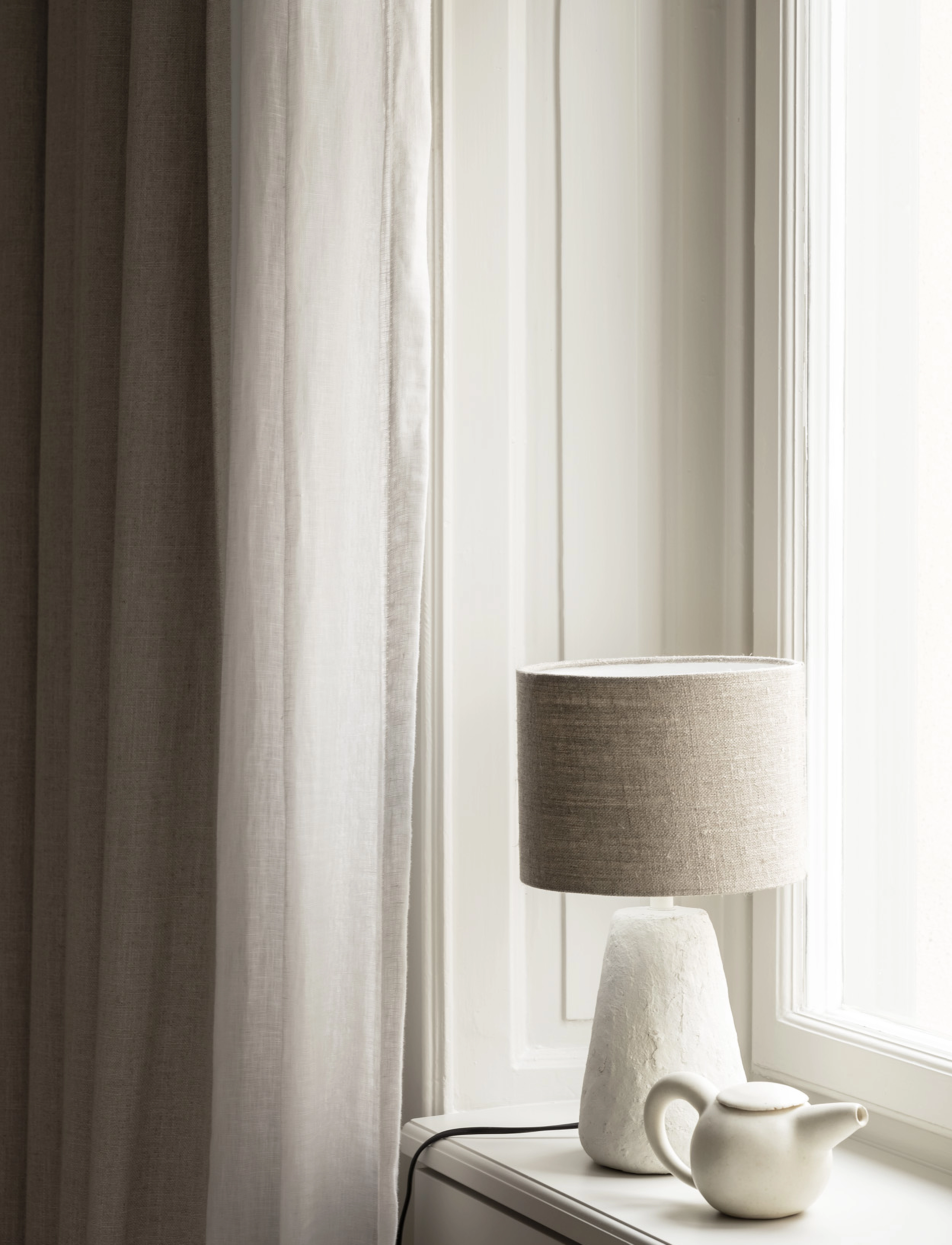 Watt & Veke Cora White/natural - Bordlamper - NATURAL / beige
