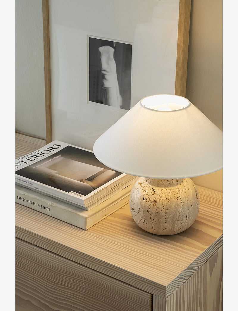 Watt & Veke - Pella table Travertine - schreibtisch- & tischlampen - matt beige - 5
