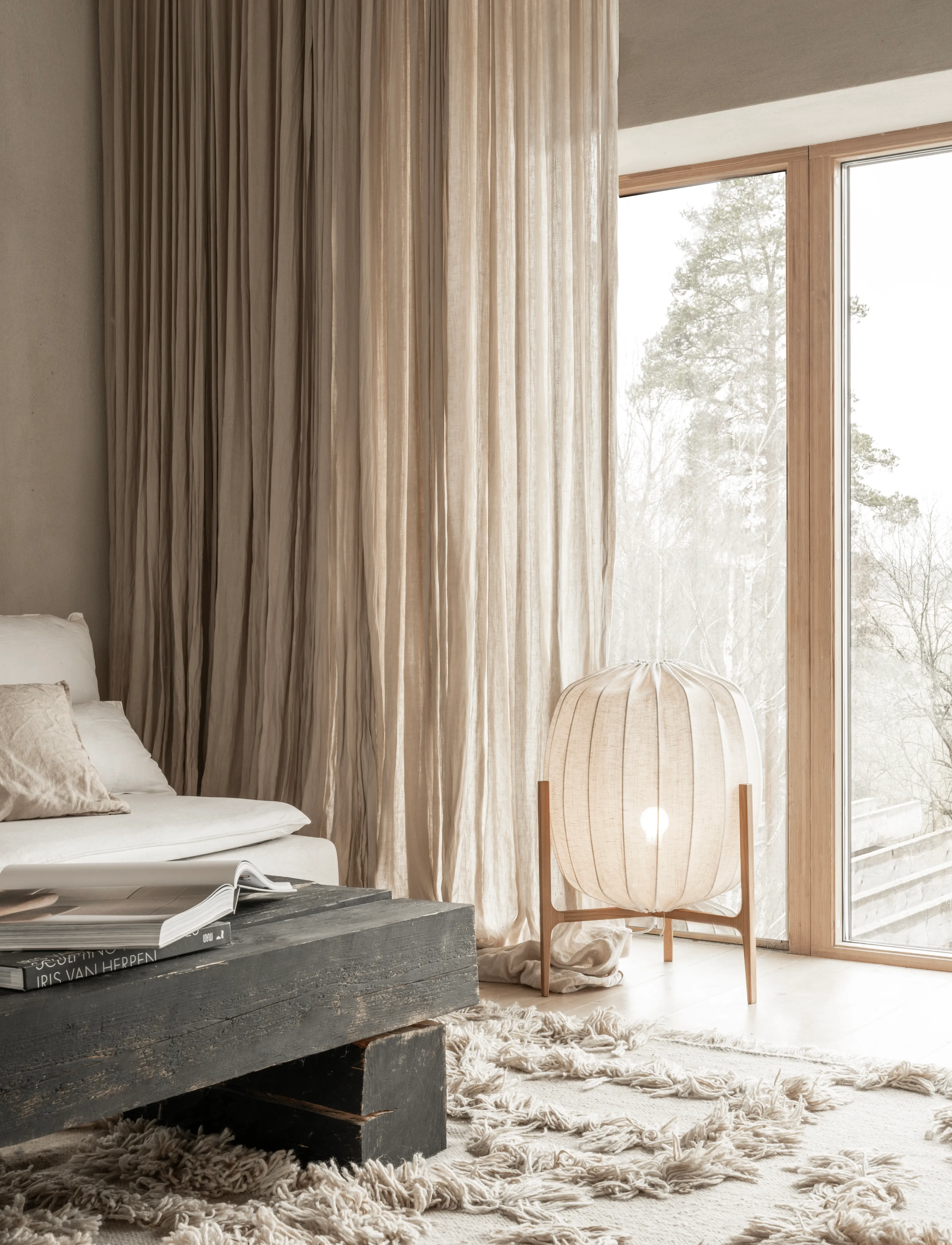 Watt & Veke Prisma Floor Oak / Natural, H69 cm, Beige, Lamper > Gulvlamper, Unisex