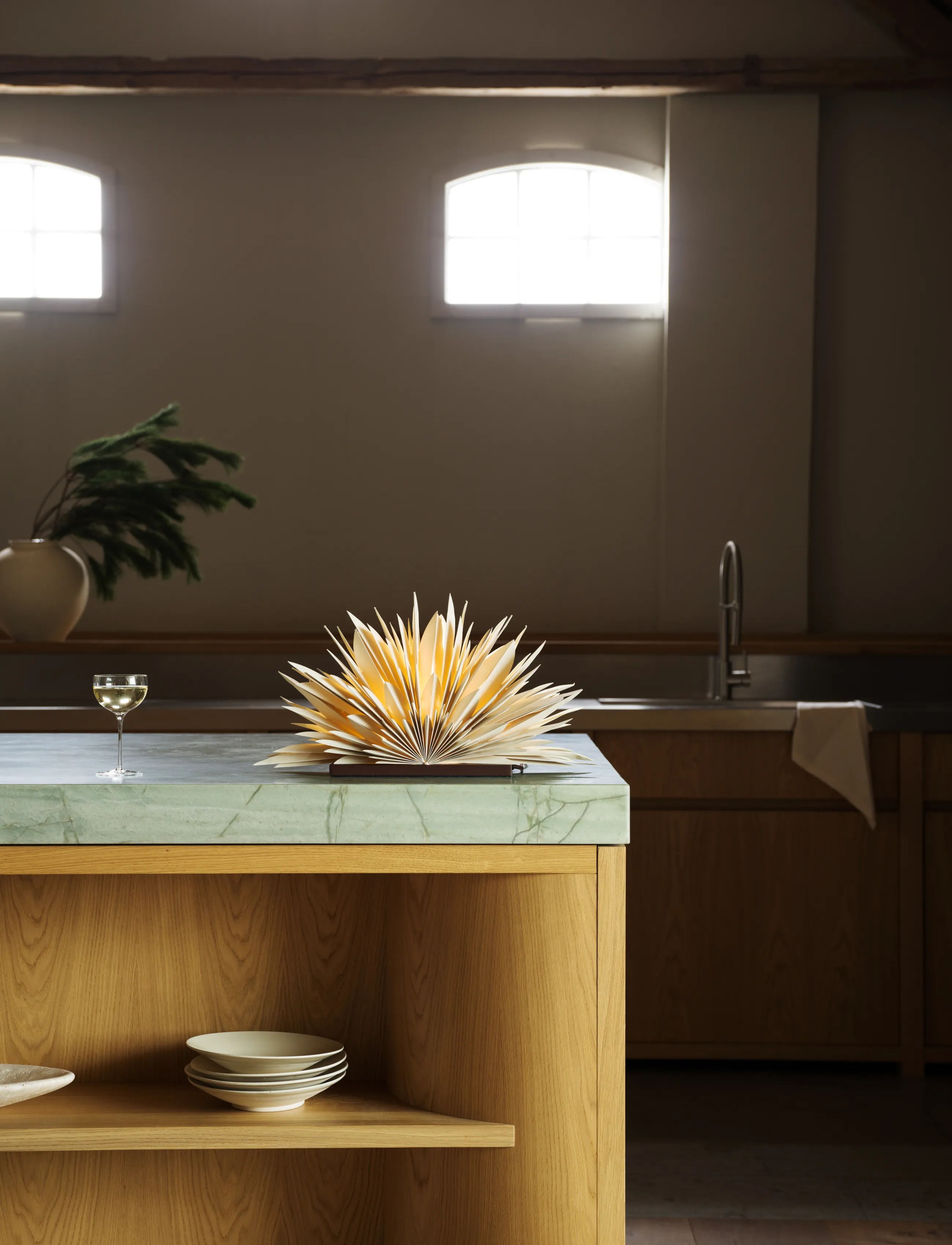 Watt & Veke - Mezza Snöblomma - schreibtisch- & tischlampen - white/ coffee - 5