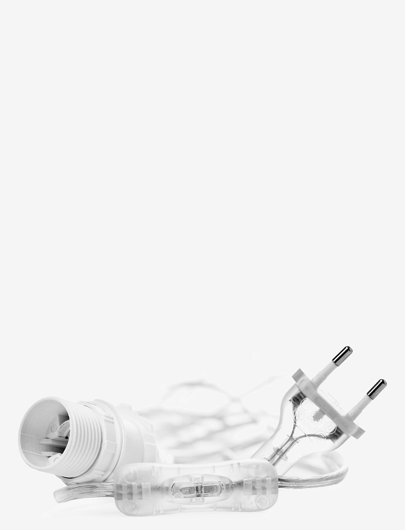Watt & Veke - Cable 5m transparent with switch - køb efter pris - white - 0