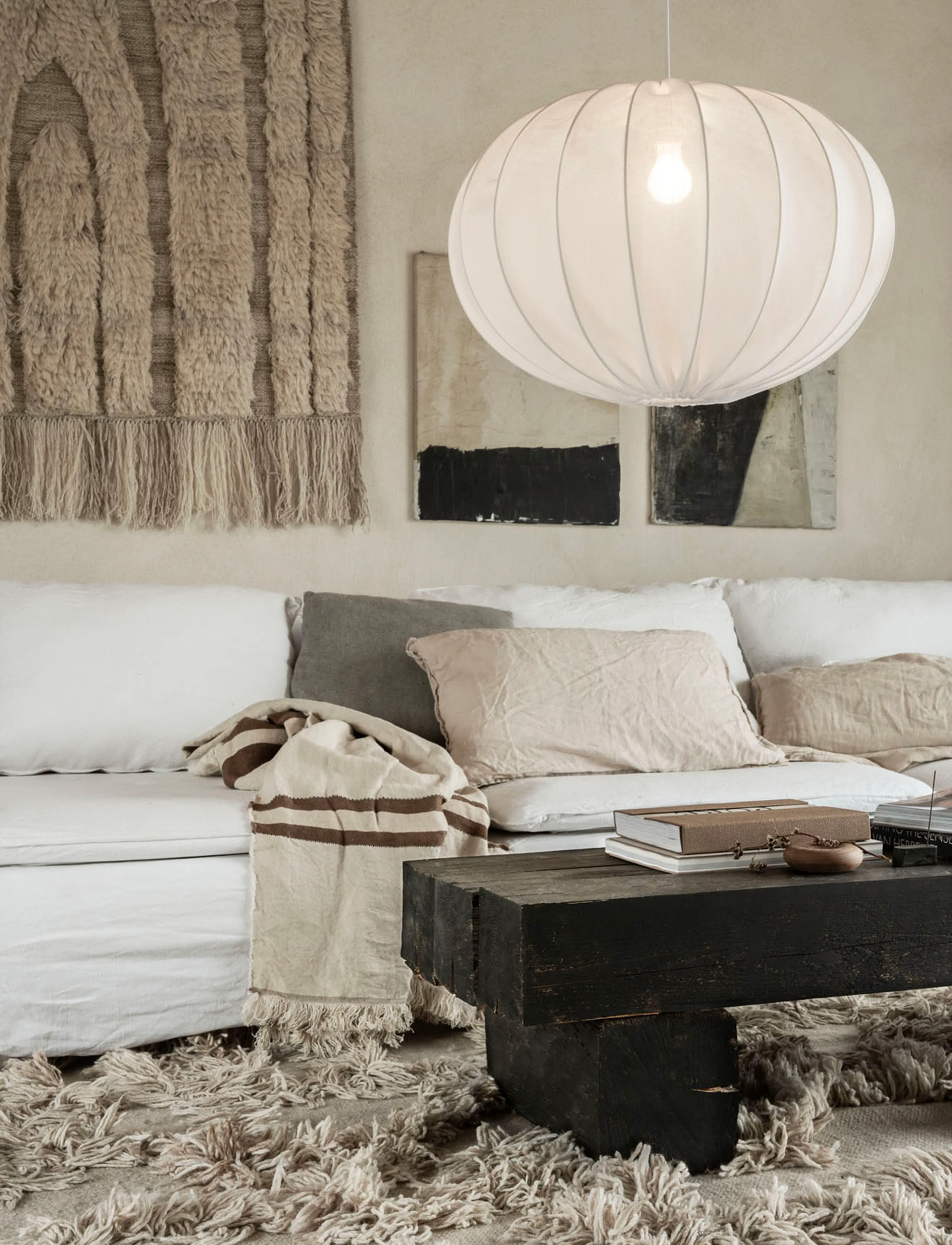 Watt & Veke - Boll Linen - pendler - white - 4