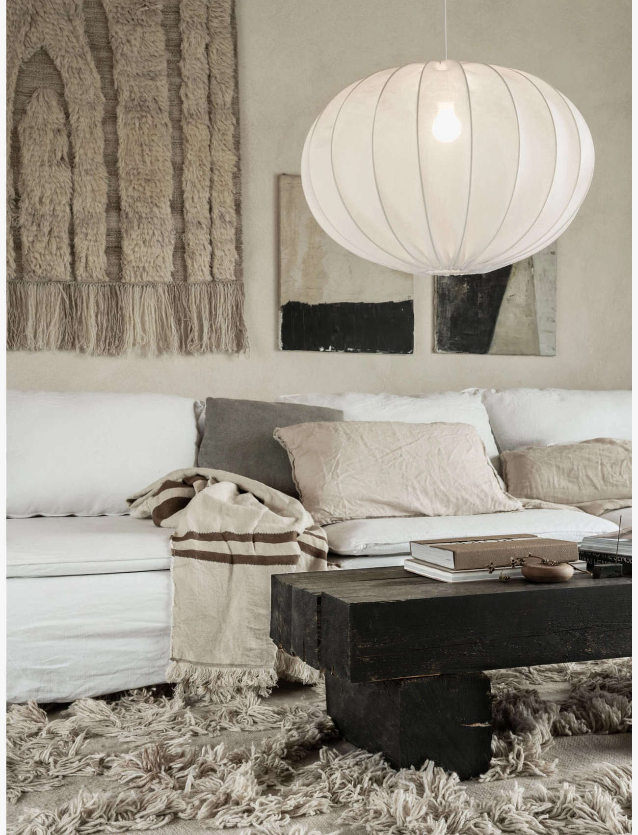 Watt & Veke - Boll Linen - pendler - natural - 2