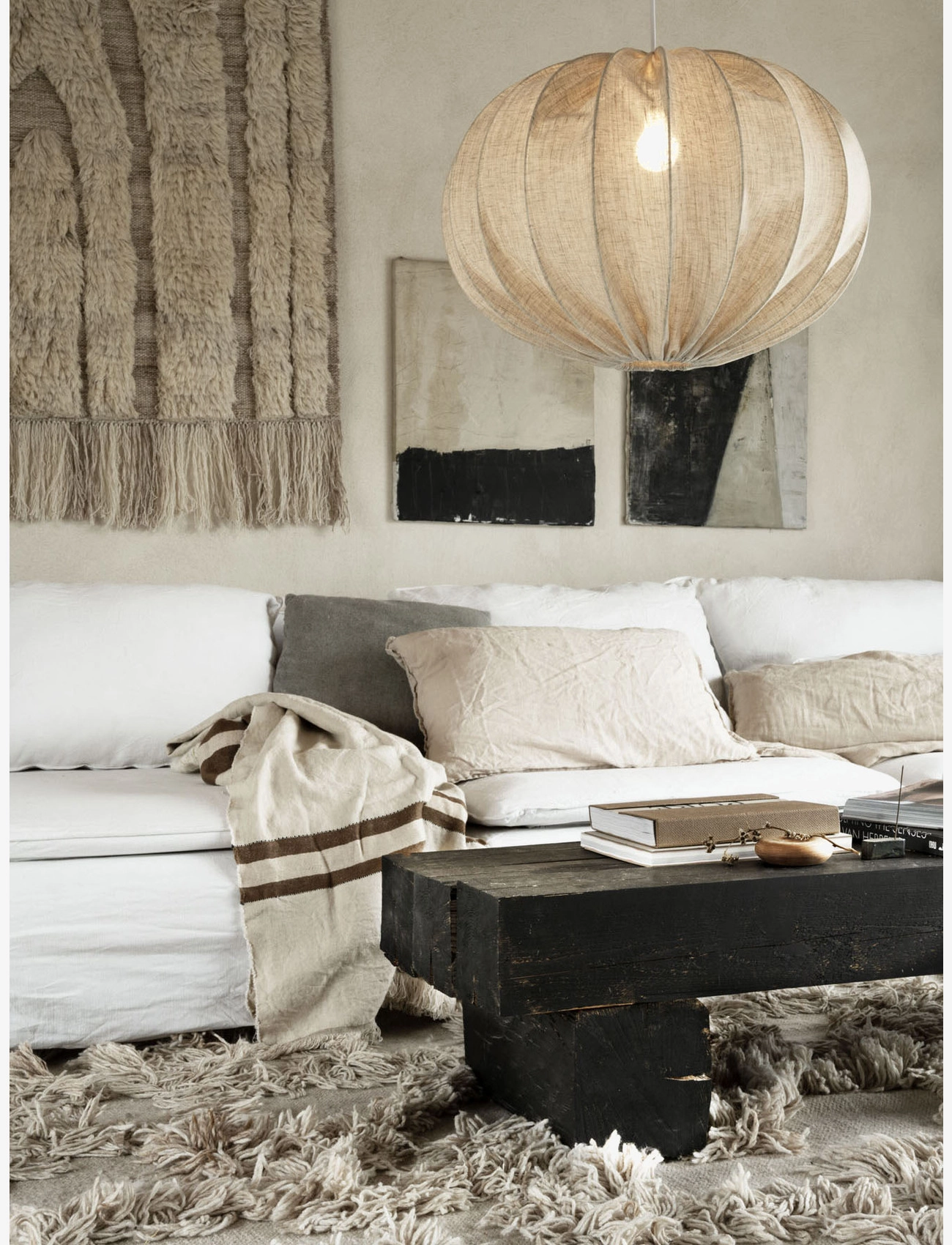 Watt & Veke - Boll 65 linen White - pendler - white - 2