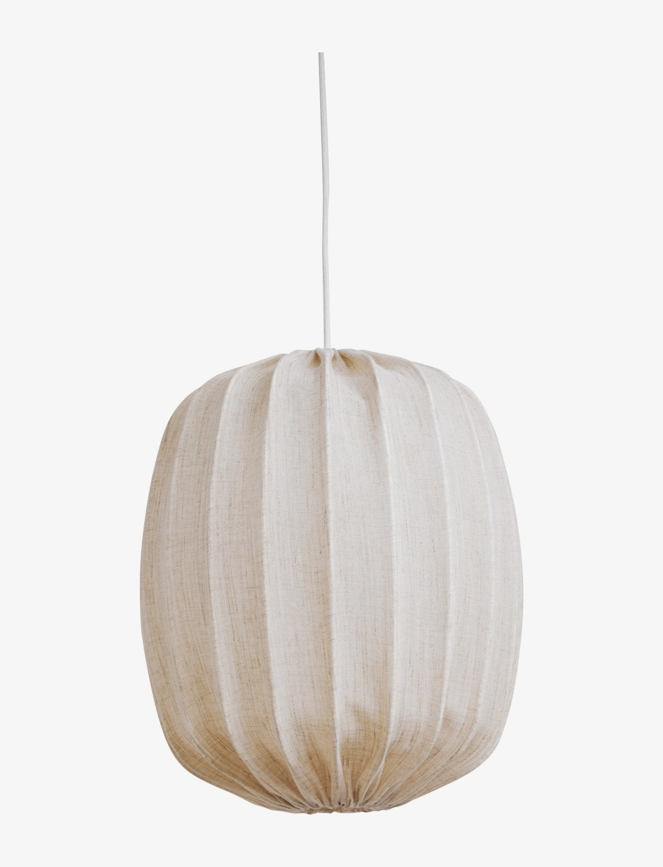 Watt & Veke Prisma 35 Linned, Naturfarvet, Pendellampe, Beige, Str: Ø 35 cm