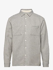 Wax London - WHITING OVERSHIRT STEPNEY BLUE / ECRU - kläder - blue / ecru - 0