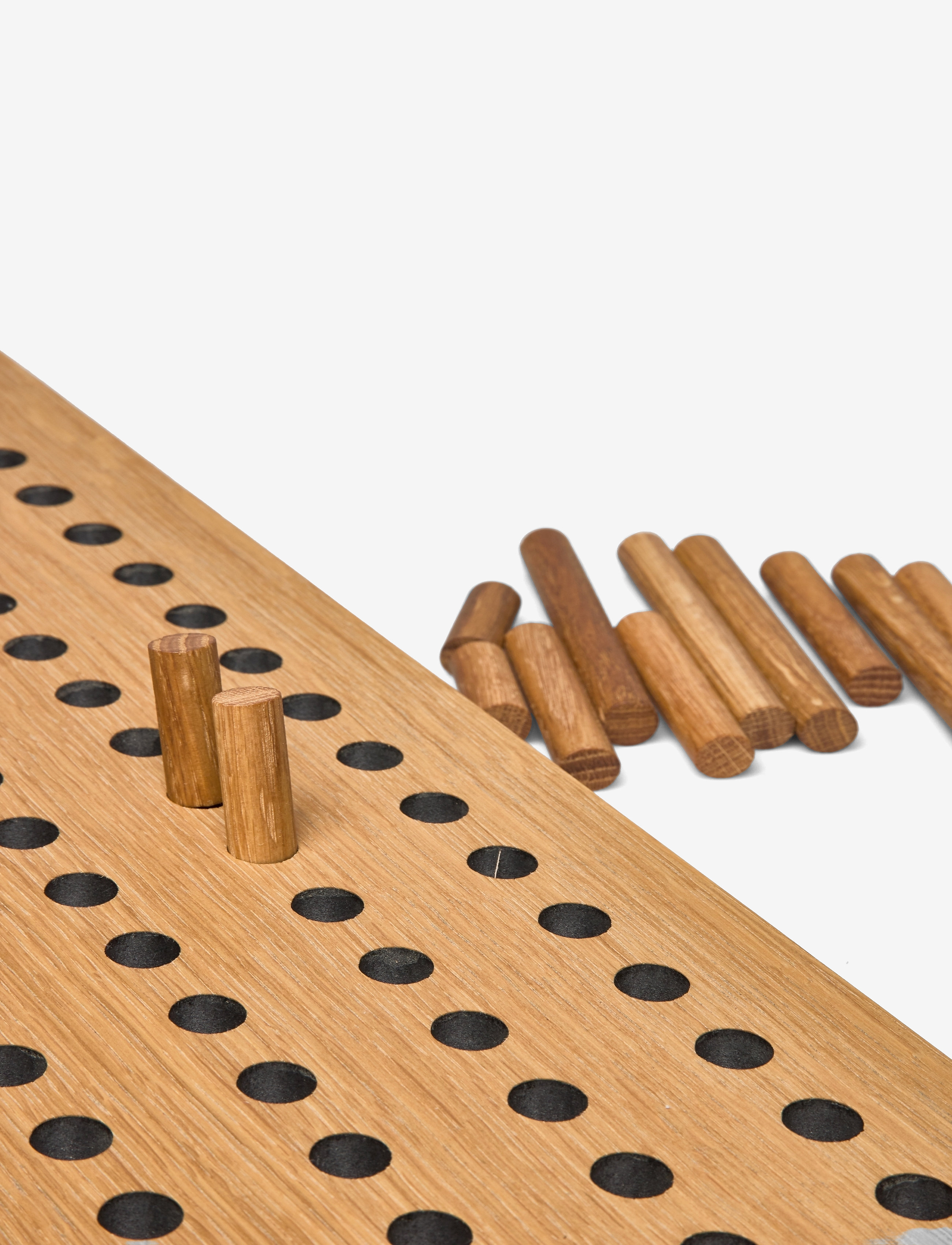 We Do Wood - Scoreboard Large Vertical, 100 cm - coat hooks & racks - fsc oak veneer, dots with upcycled plastic - 2