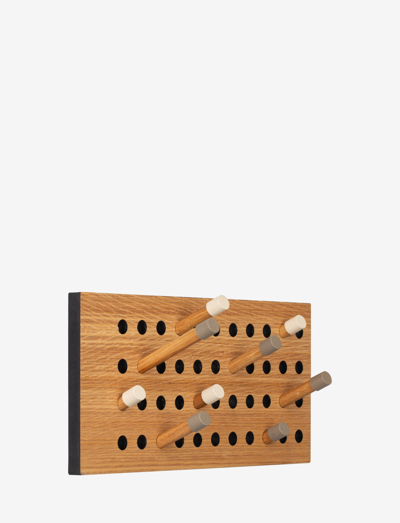 We Do Wood - Scoreboard Small, Horizontal - kleiderhaken & kleiderbügel - fsc oak veneer, dots with upcycled plastic - 1