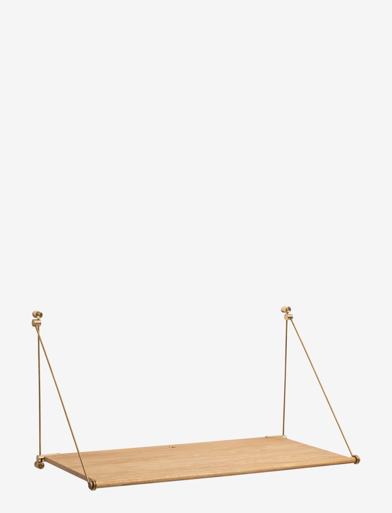 We Do Wood Loop Desk, 104 cm - Schreibtische - NATURAL OAK, BRASS / brown