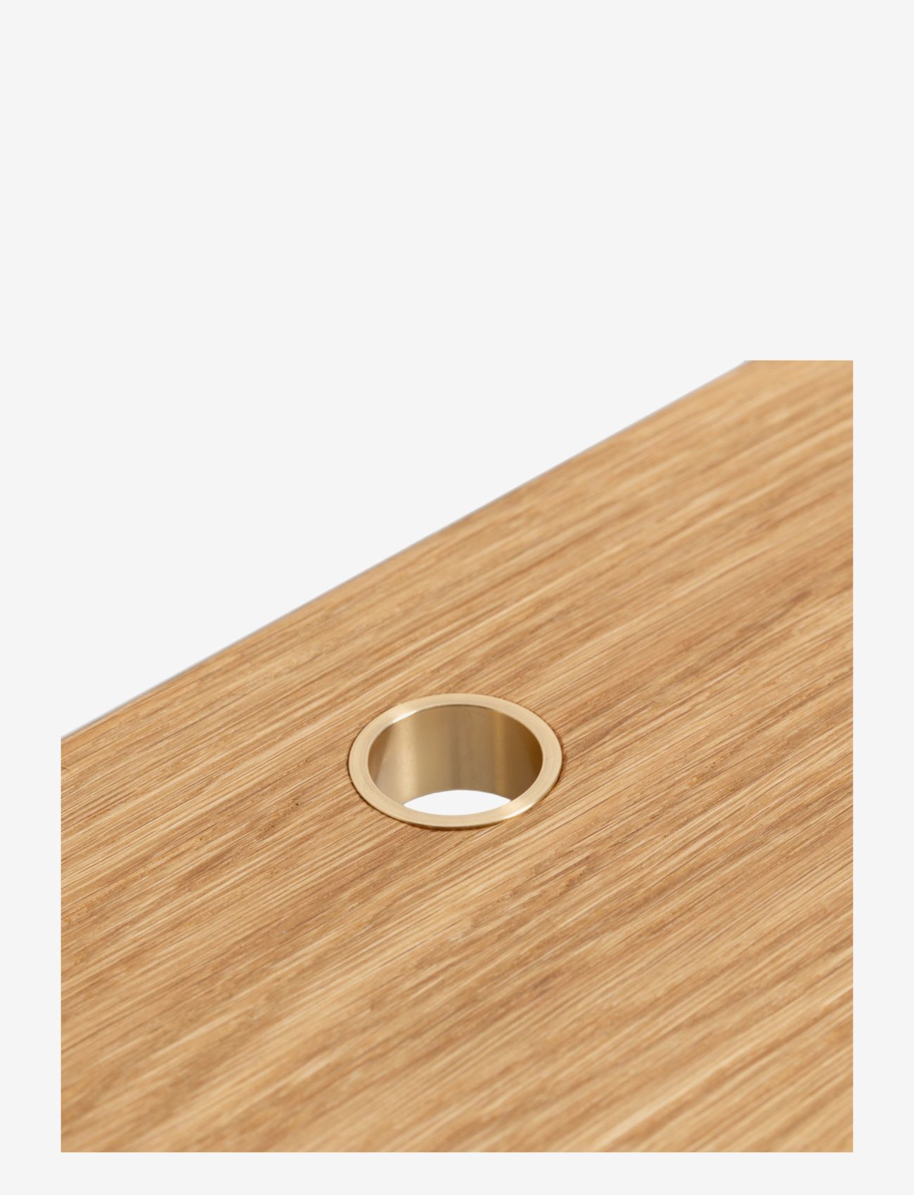 We Do Wood - Loop Desk, 104 cm - natural oak, brass - 2