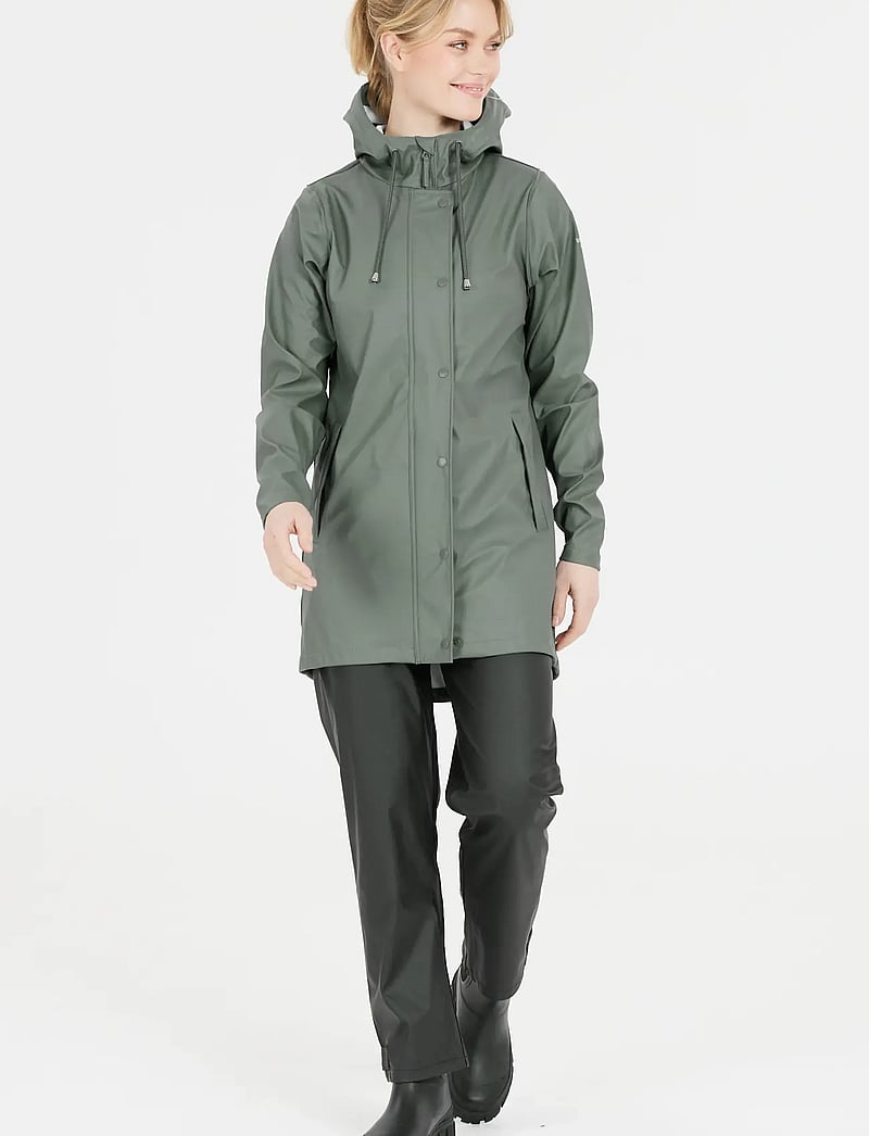 Weather Report - Petra W Rain jacket - outdoor - balsam green - 4