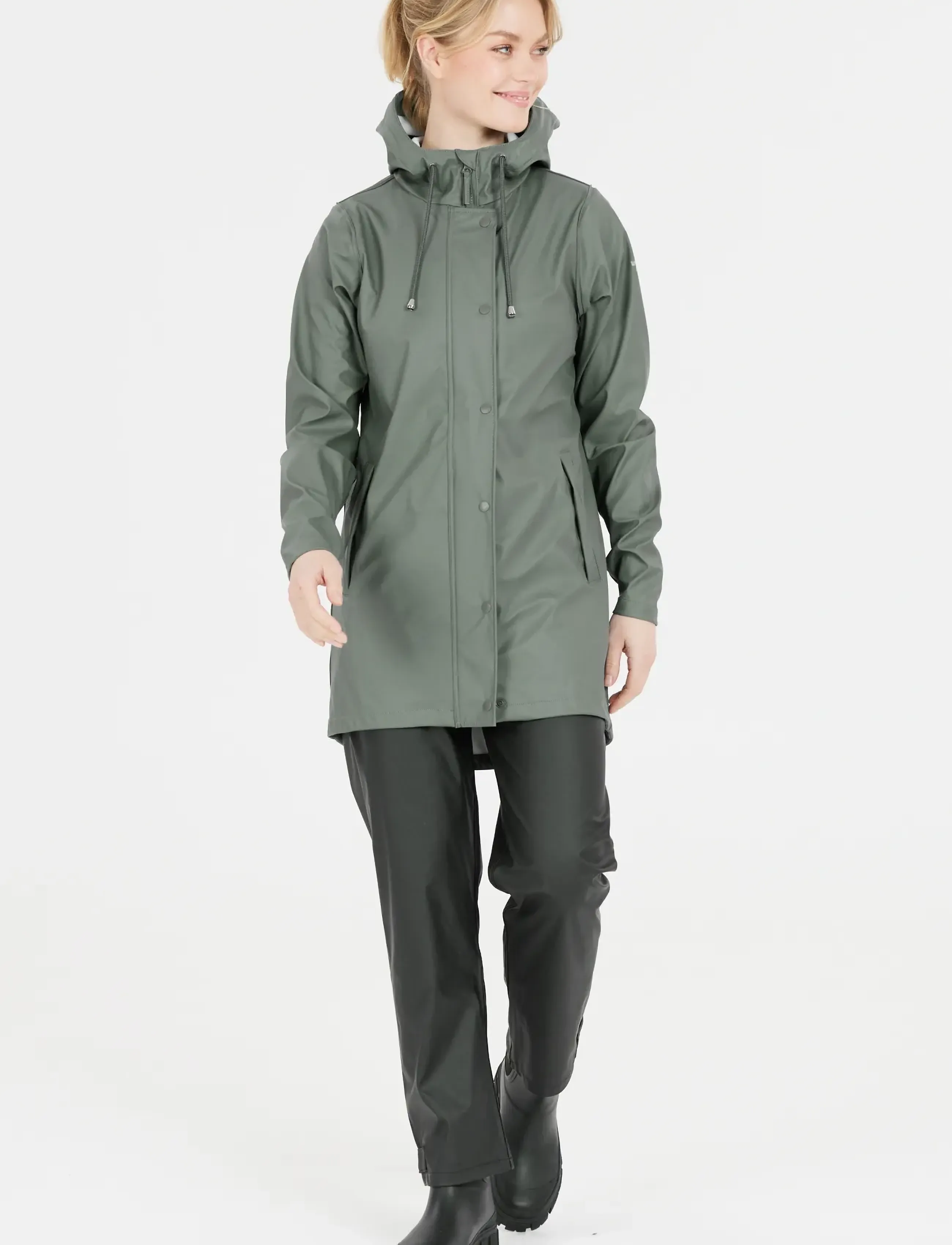 Weather Report - Petra W Rain jacket - ytterkläder - balsam green - 4