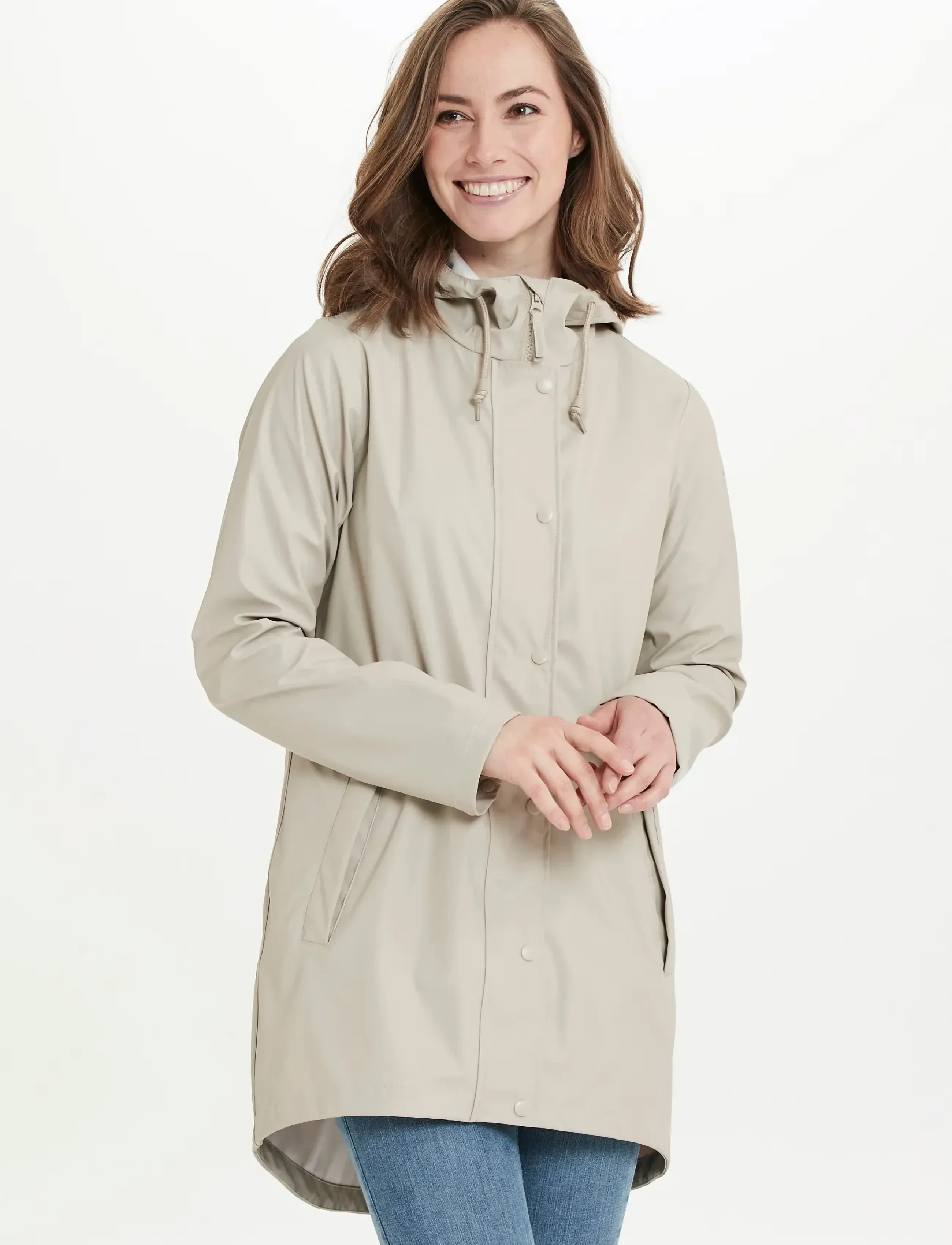 Weather Report Petra W Rain Jacket, 44, Beige, Regntøj > Regnfrakker, Dame
