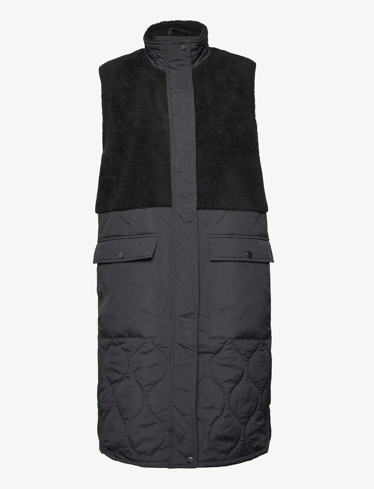 Weather Report - Hollie W Long Quilted Vest - steppwesten - phantom - 0
