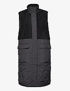 Hollie W Long Quilted Vest - PHANTOM