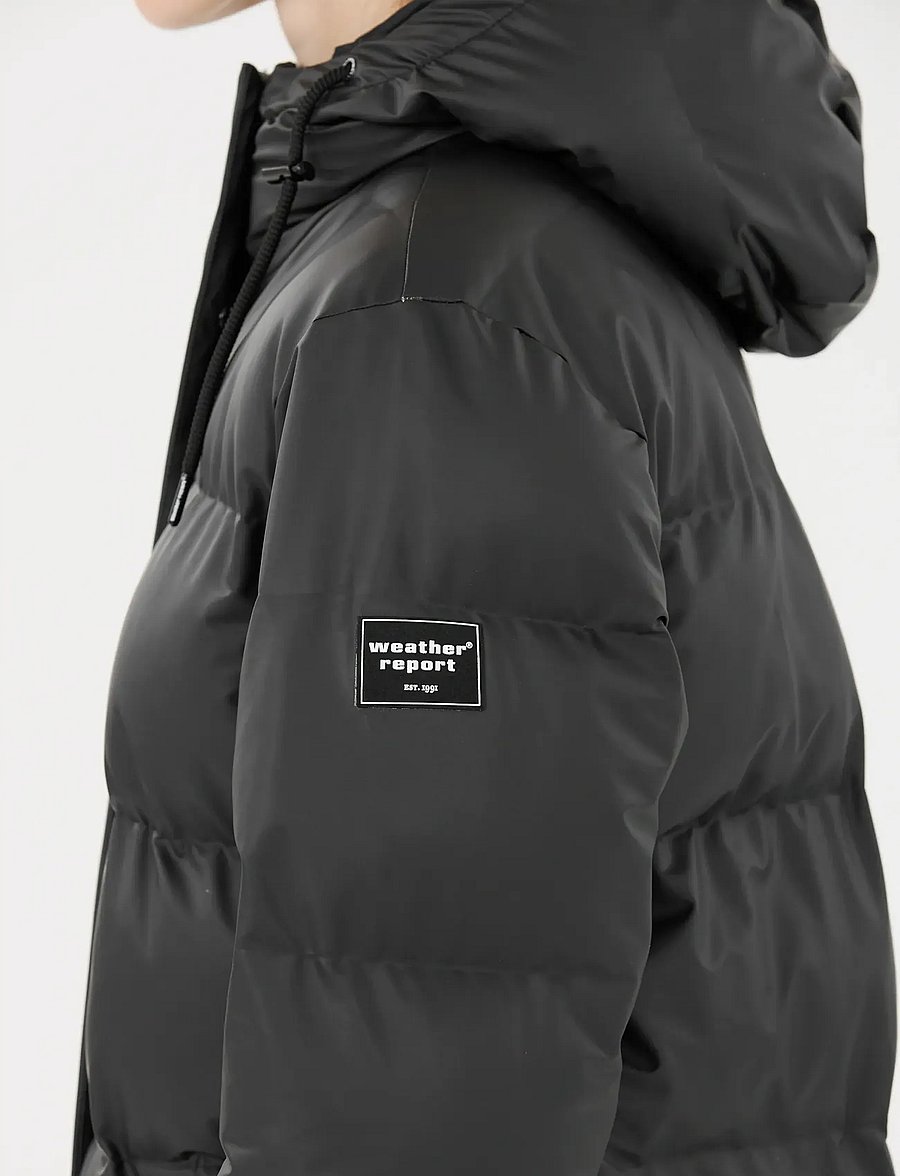 Weather Report - Audrey W Long PU Puffer Jacket W-Pr - black - 3