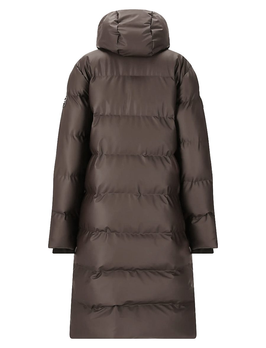 Weather Report - Audrey W Long PU Puffer Jacket W-Pr - espresso - 2