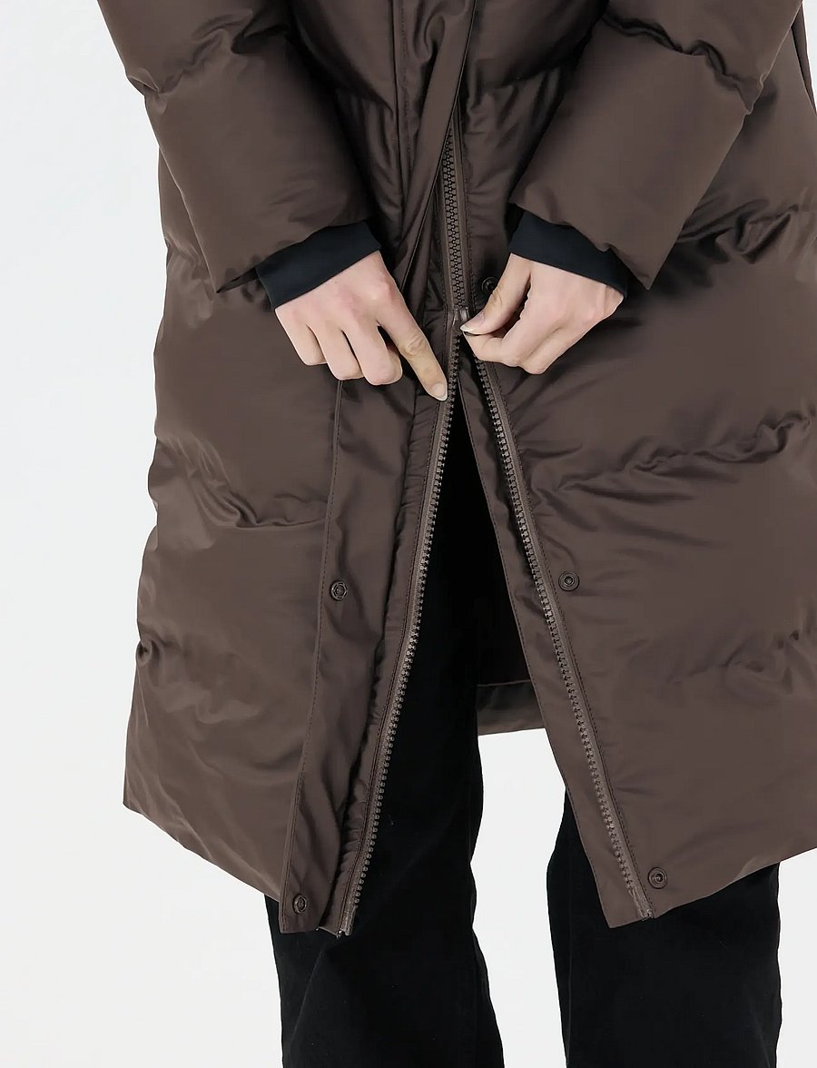 Weather Report - Audrey W Long PU Puffer Jacket W-Pr - espresso - 5