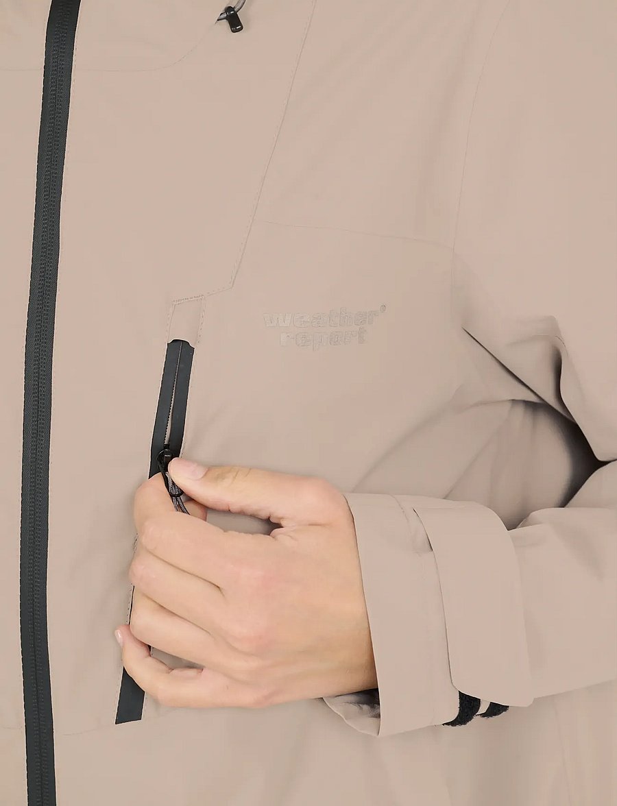 Weather Report - Harbor W Rain-Tech Jacket W-PRO 200 - välijoped - moon rock - 3