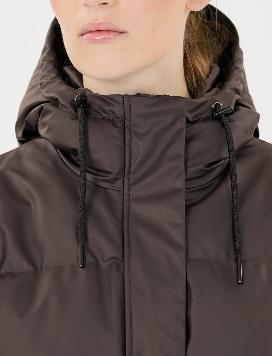 Weather Report - Audrey W PU Puffer Jacket W-PRO 500 - winter jackets - espresso - 0