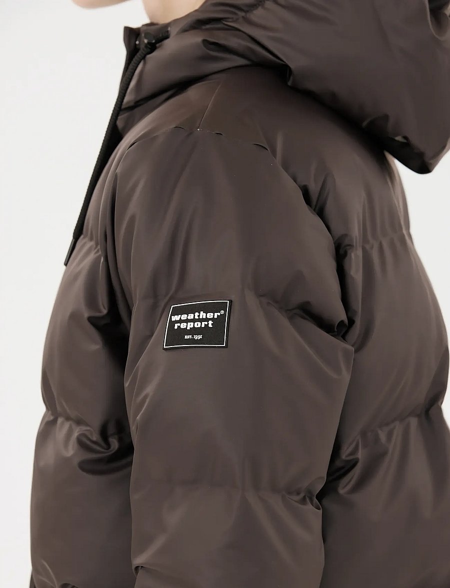 Weather Report - Audrey W PU Puffer Jacket W-PRO 500 - winter jackets - espresso - 3