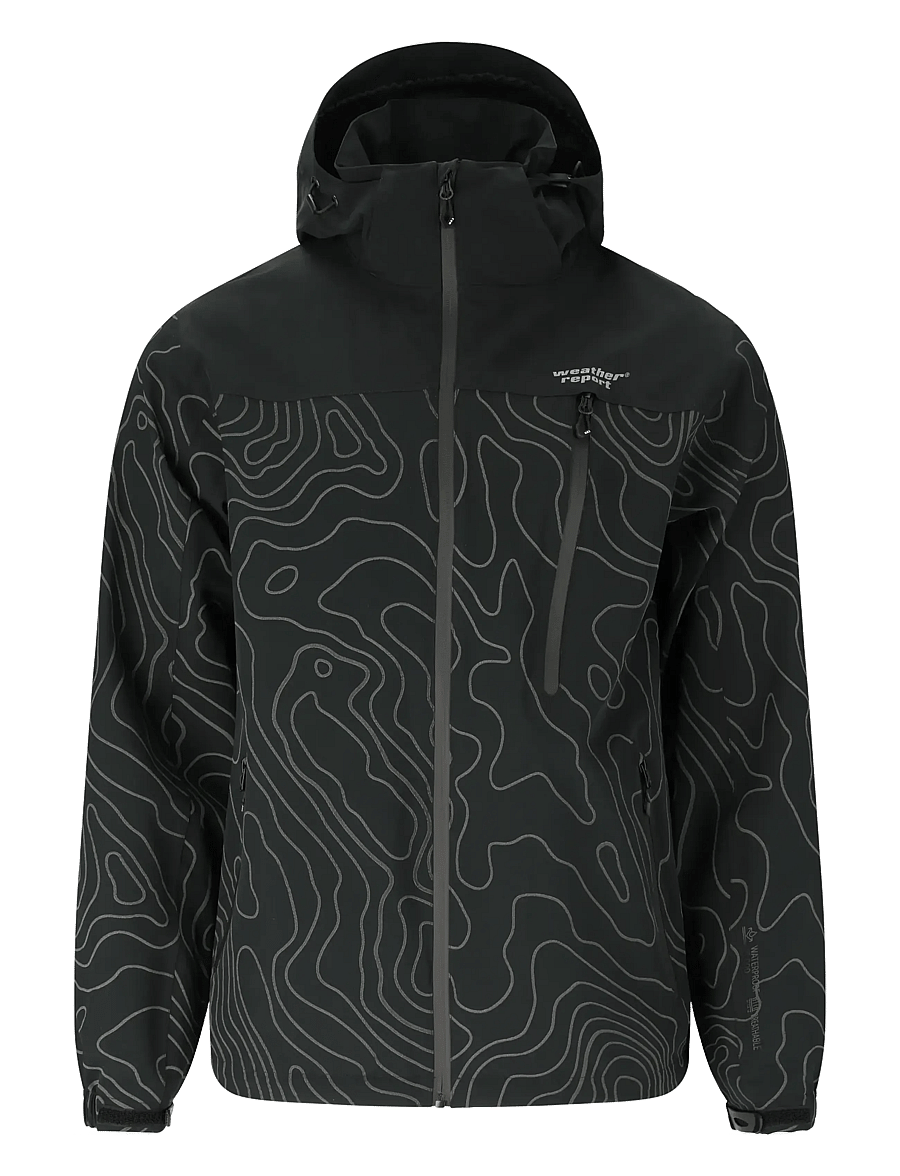 Weather Report - Delton M AOP AWG Jacket W-PRO 15000 - regnjakkar - black - 1