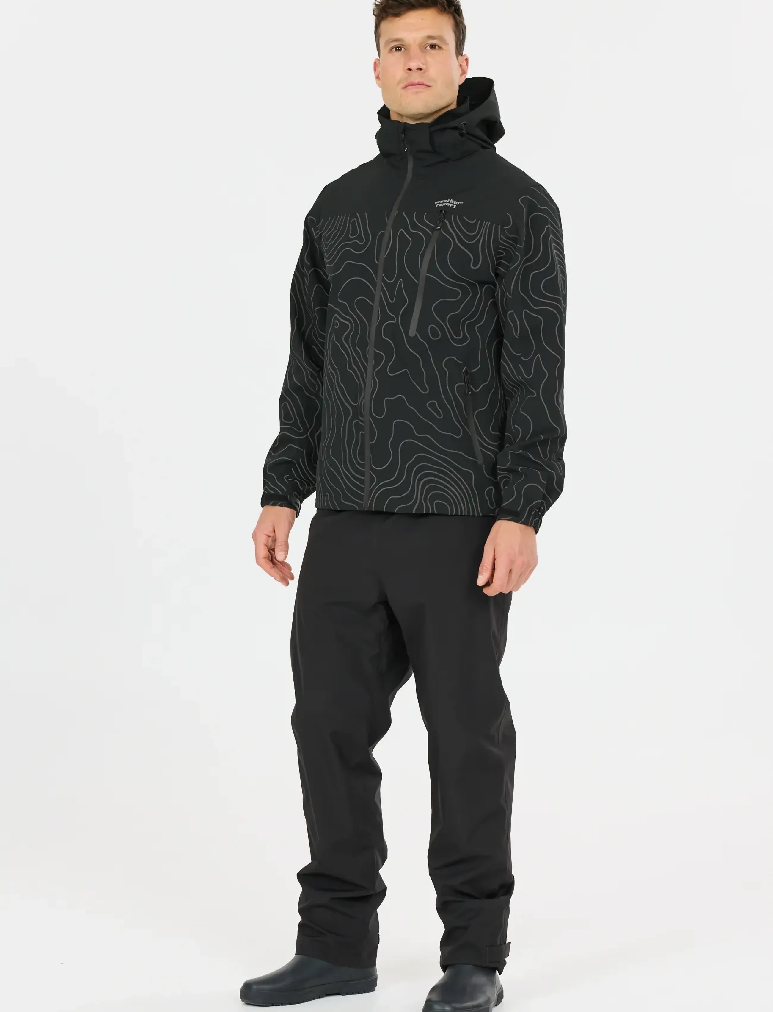 Weather Report - Delton M AOP AWG Jacket W-PRO 15000 - regnjakkar - black - 4