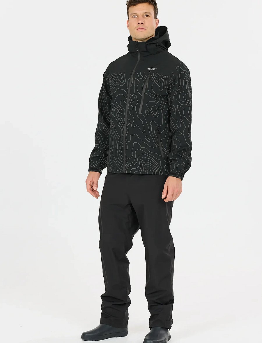 Weather Report - Delton M AOP AWG Jacket W-PRO 15000 - regnjakkar - black - 4