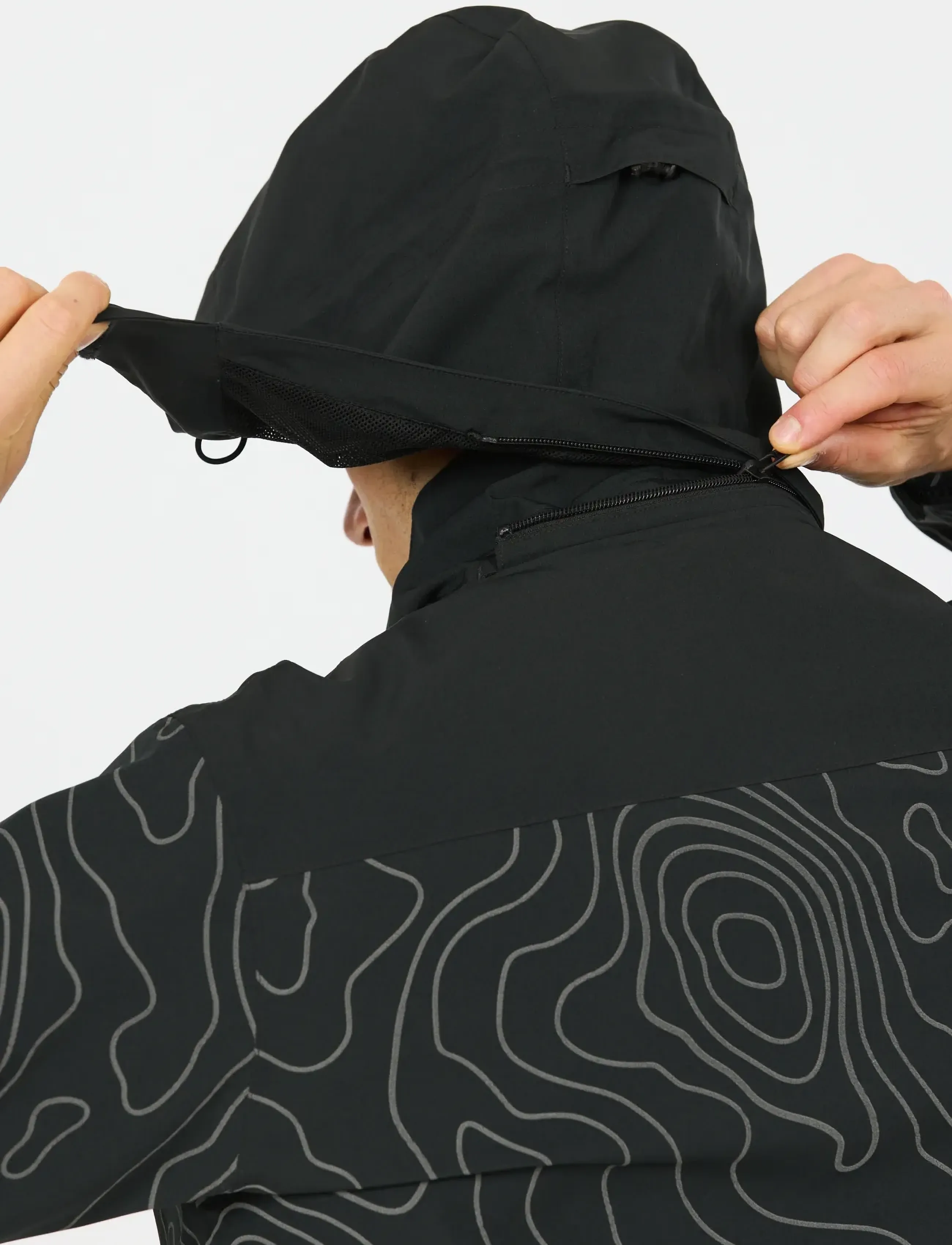 Weather Report Delton M AOP AWG Jacket W-PRO 15000 - Regenkleding - BLACK / black