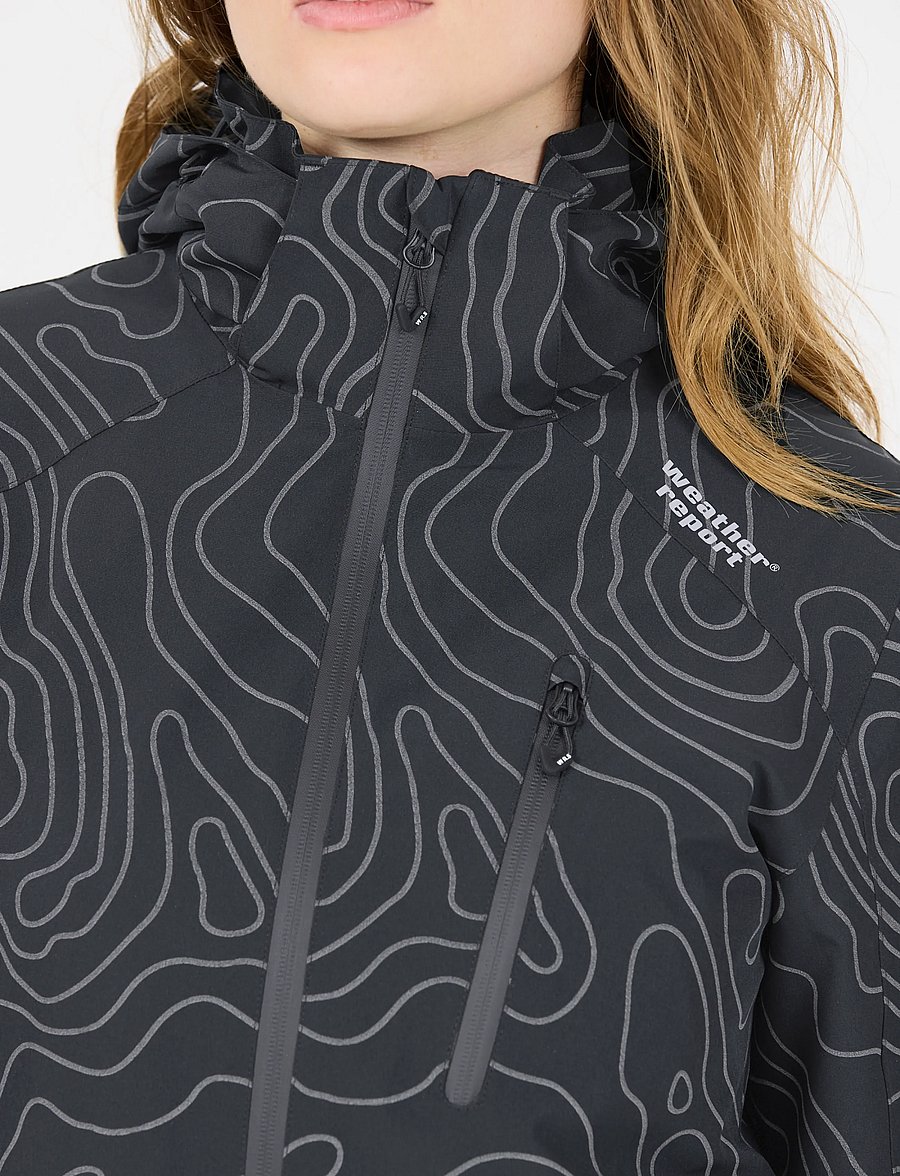 Weather Report - Camelia W AOP AWG Jacket W-PRO 1500 - friluftsjackor - black - 0