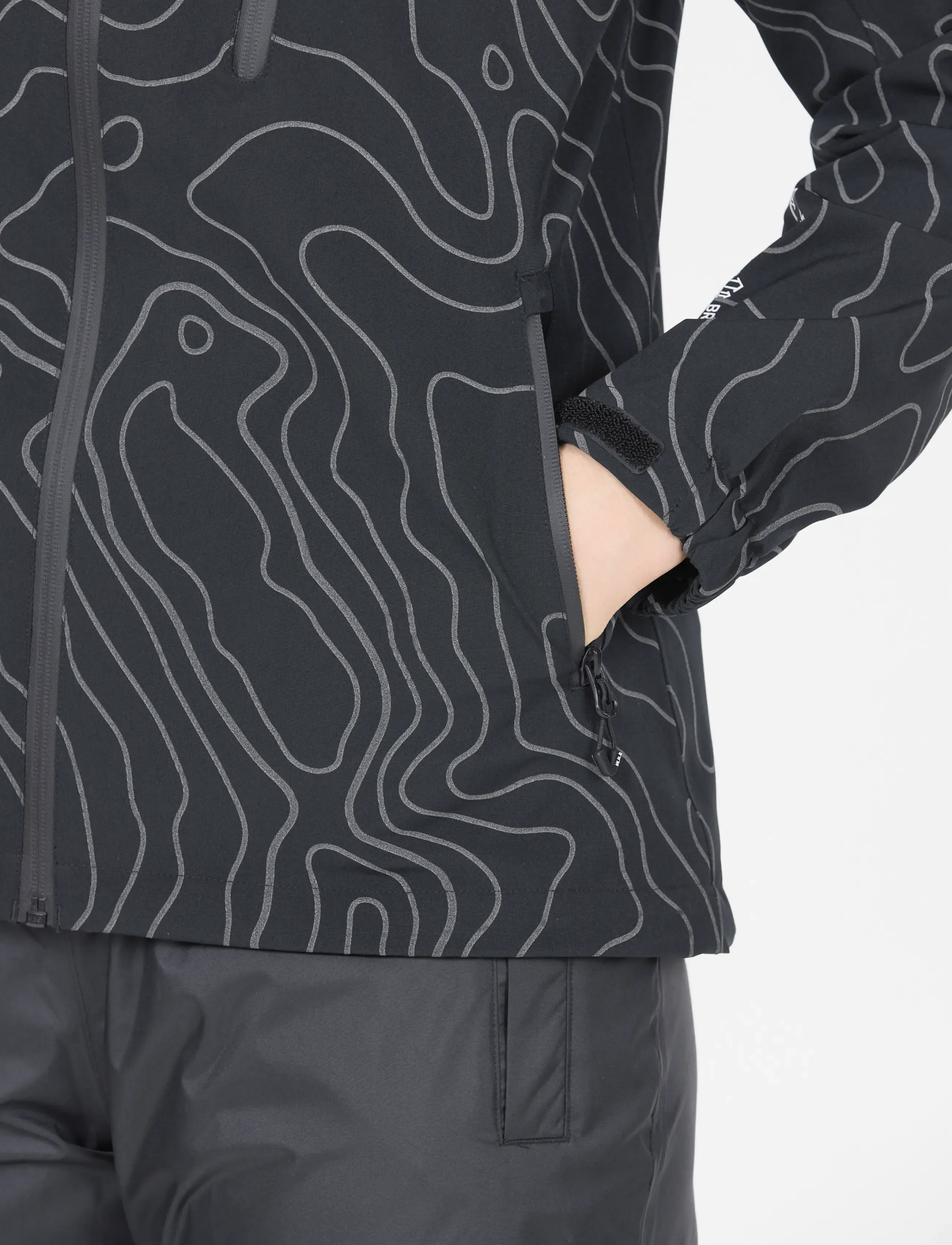 Weather Report - Camelia W AOP AWG Jacket W-PRO 1500 - outdoor jackets - black - 3