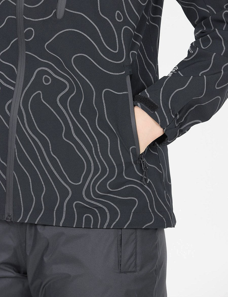 Weather Report - Camelia W AOP AWG Jacket W-PRO 1500 - friluftsjackor - black - 3