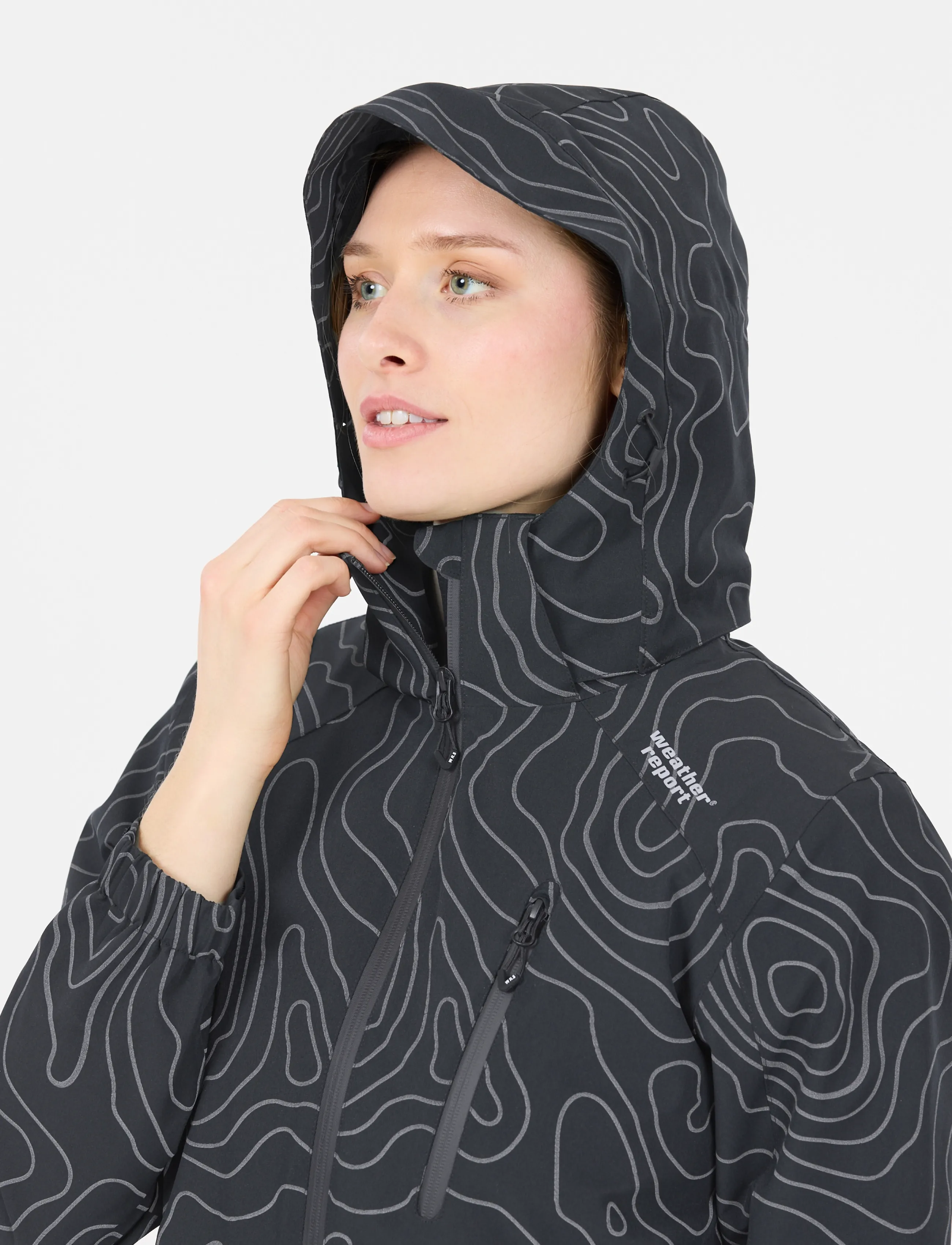 Weather Report - Camelia W AOP AWG Jacket W-PRO 1500 - outdoor jackets - black - 4
