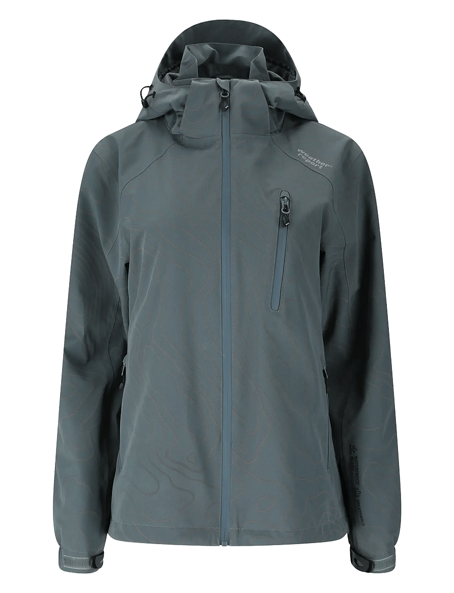 Weather Report - Camelia W AOP AWG Jacket W-PRO 1500 - friluftsjakker - dark slate - 1