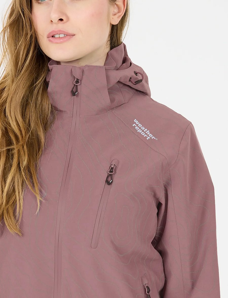 Weather Report - Camelia W AOP AWG Jacket W-PRO 1500 - outdoor jacken - flint - 0