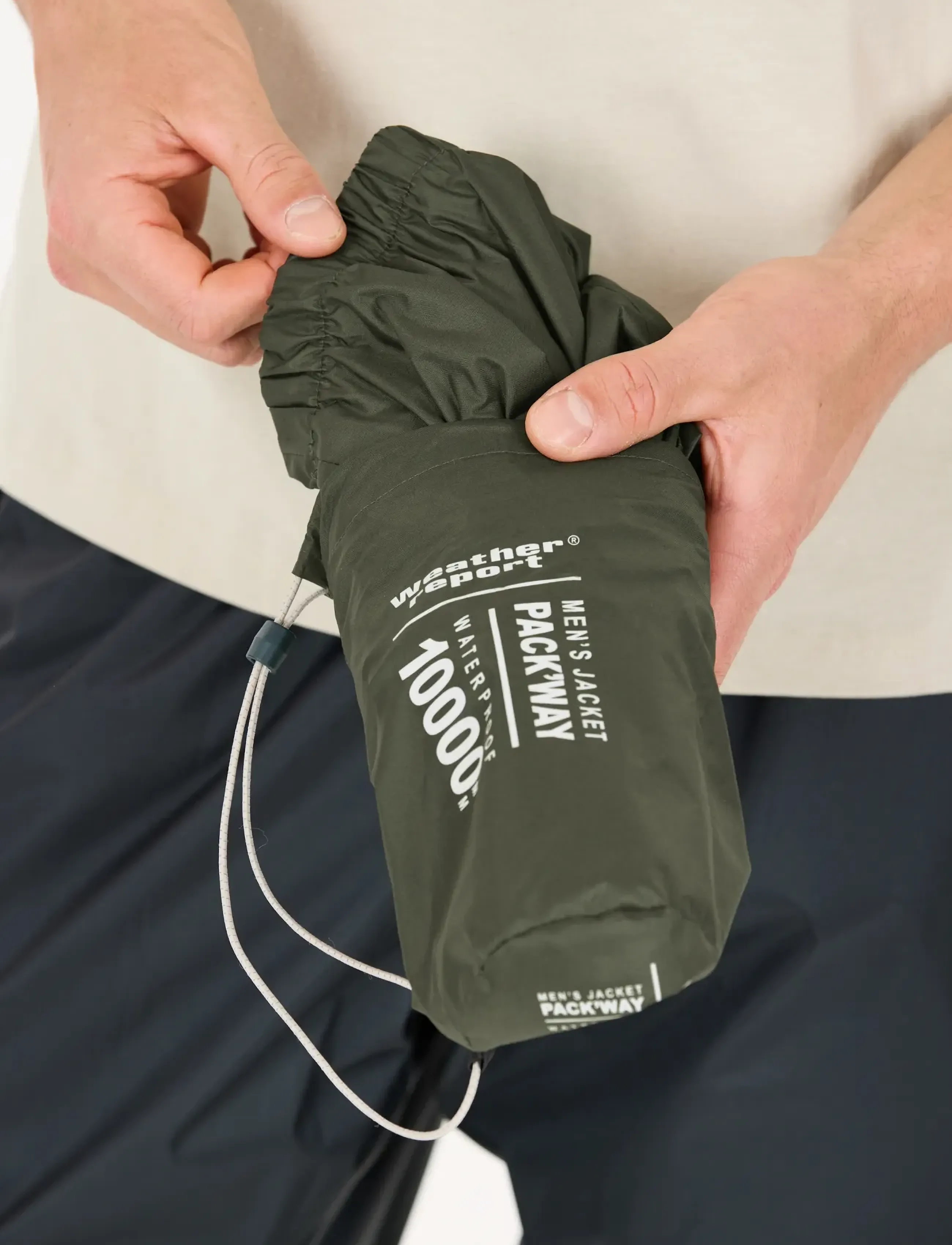 Weather Report Pack'way M Packable Jacket W-PRO 10 - Streetstyle - ROSIN / khaki/green