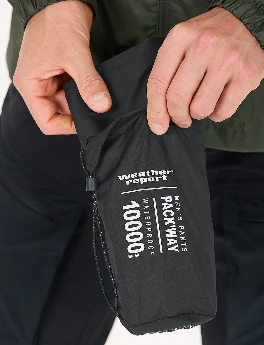 Weather Report - Pack'way M Packable Pant W-PRO 1000 - regenhosen - black - 3